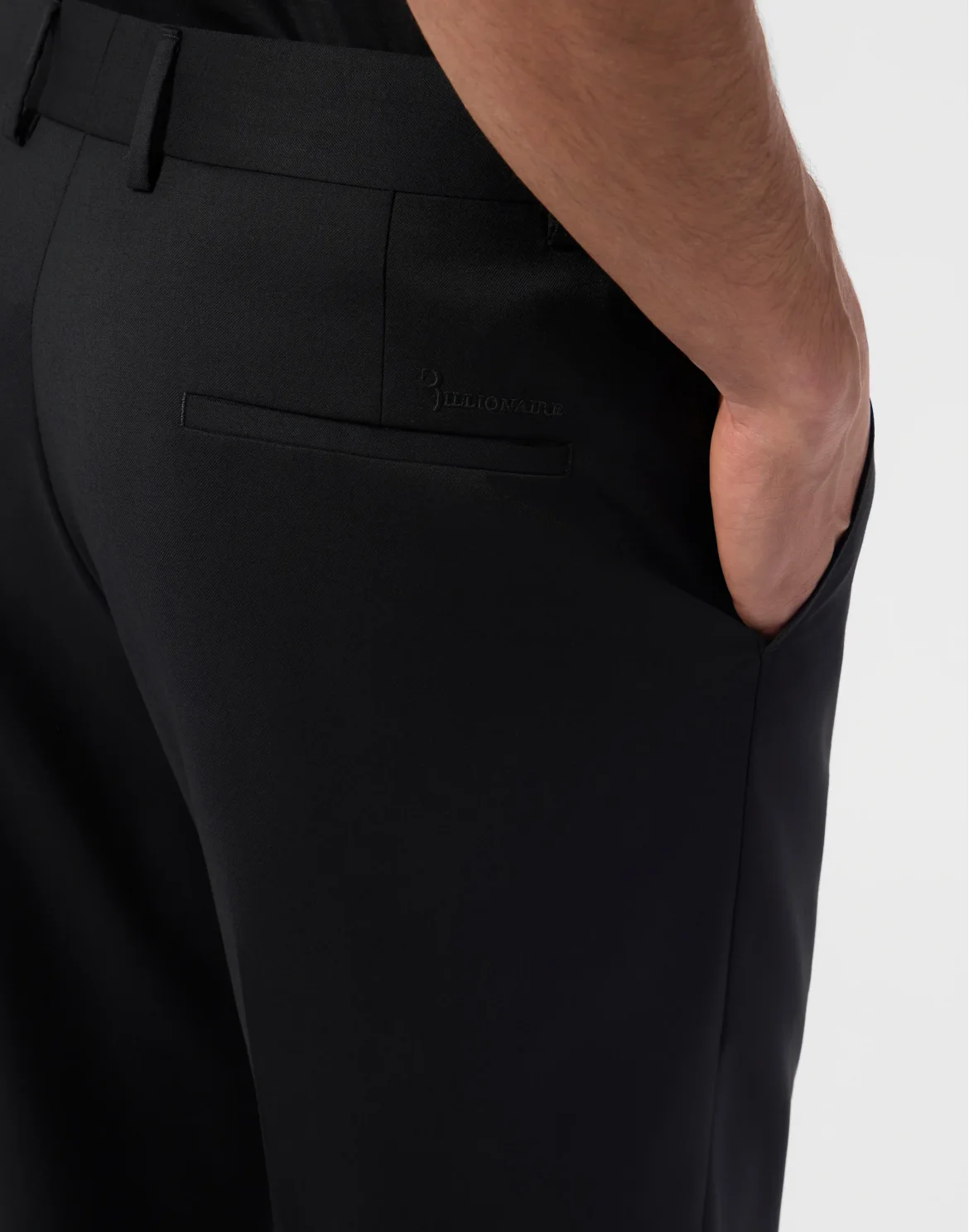 Wool Loose Fit Trousers, цвет: Черный