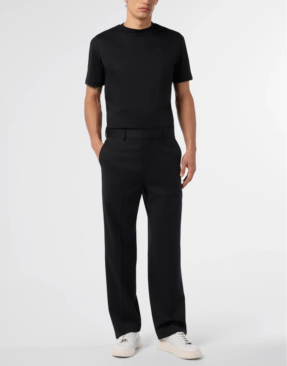 Wool Loose Fit Trousers, цвет: Черный