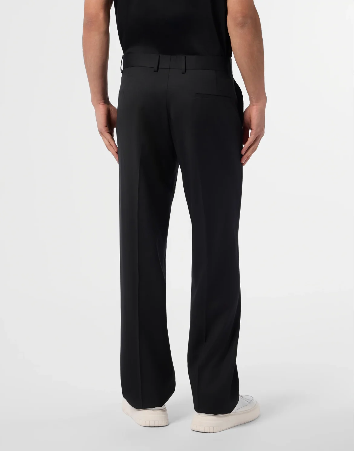 Wool Loose Fit Trousers, цвет: Черный