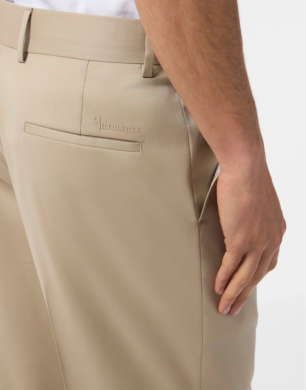 Wool Loose Fit Trousers, цвет: Бежевый