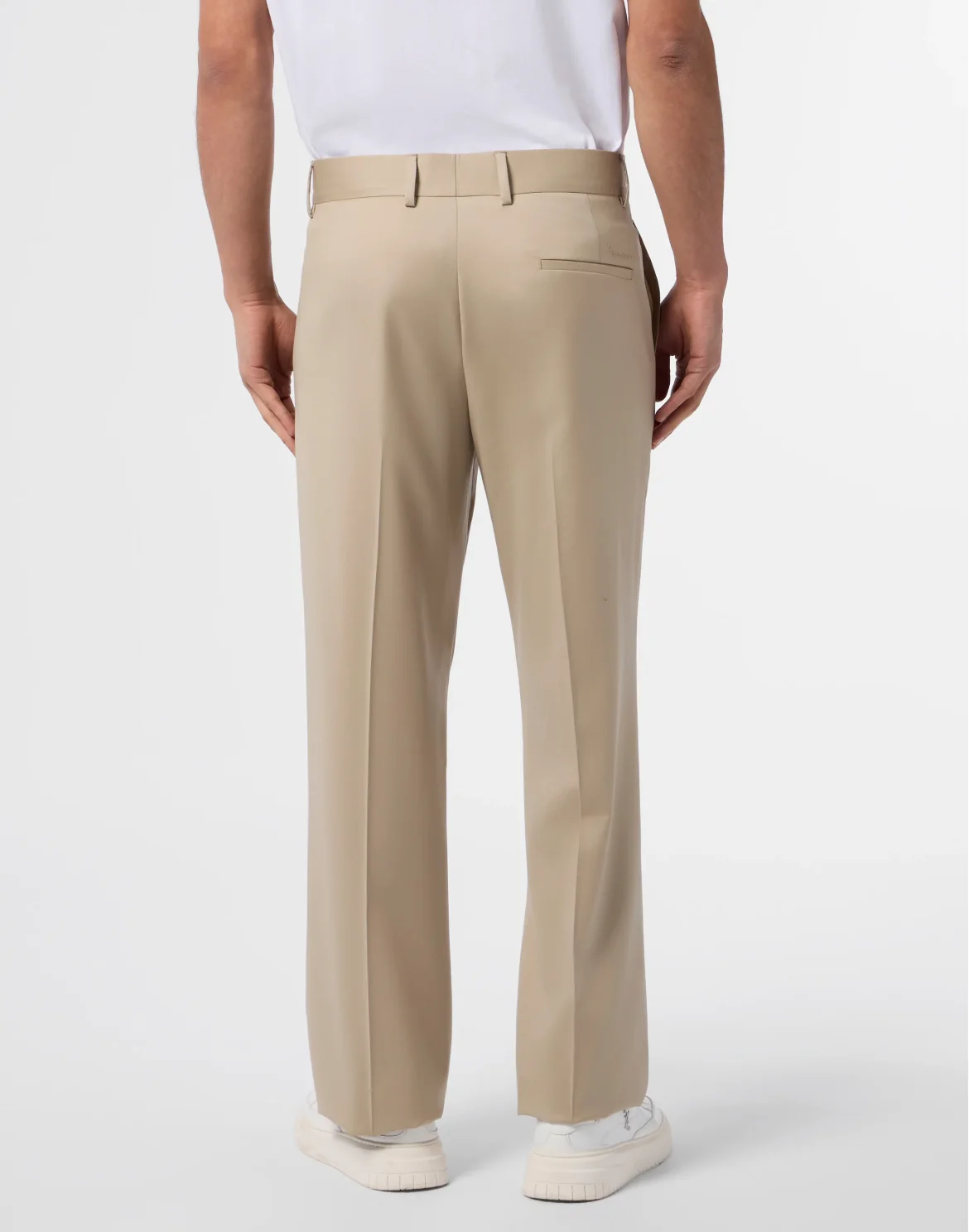 Wool Loose Fit Trousers, цвет: Бежевый