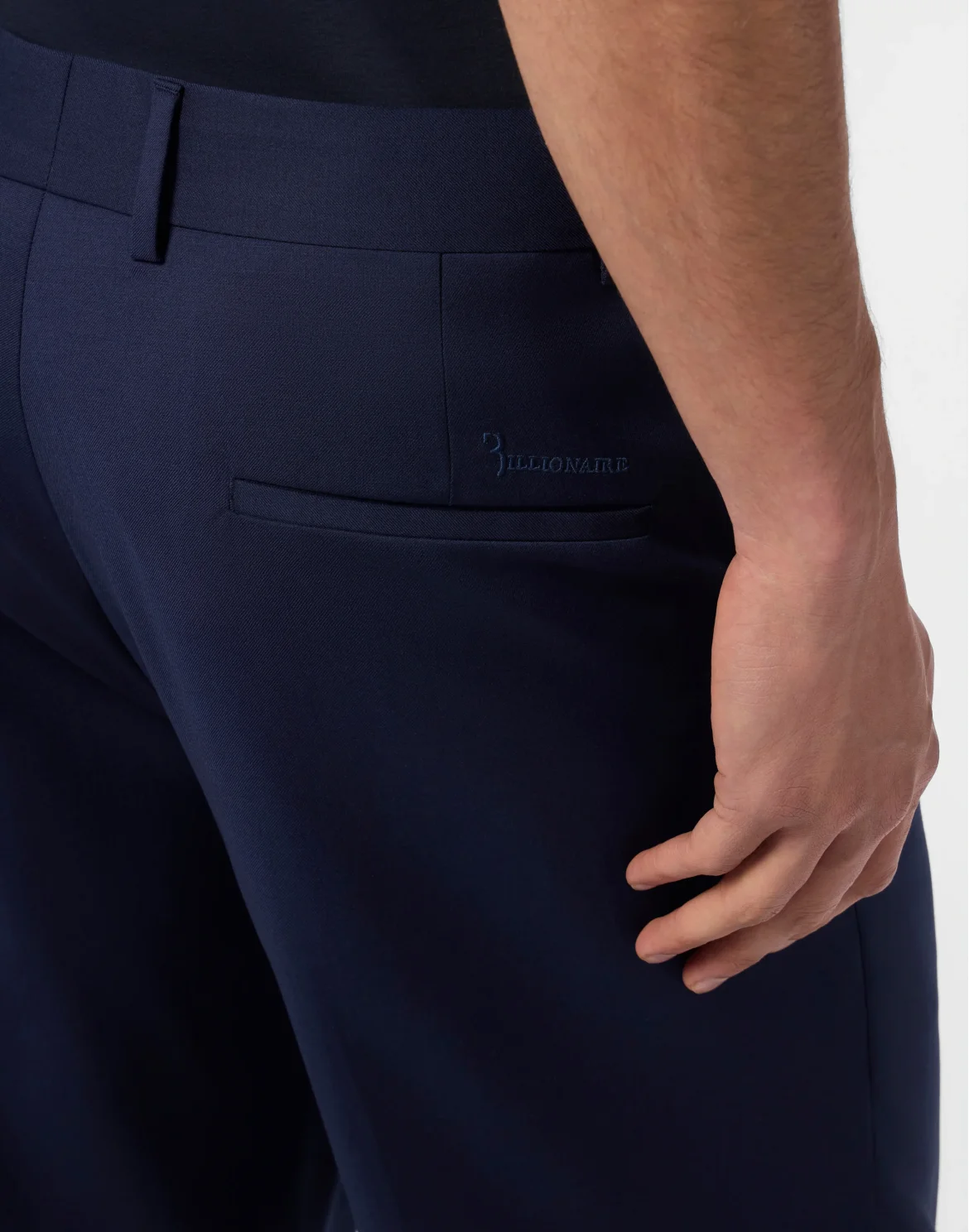 Wool Loose Fit Trousers, цвет: Синий