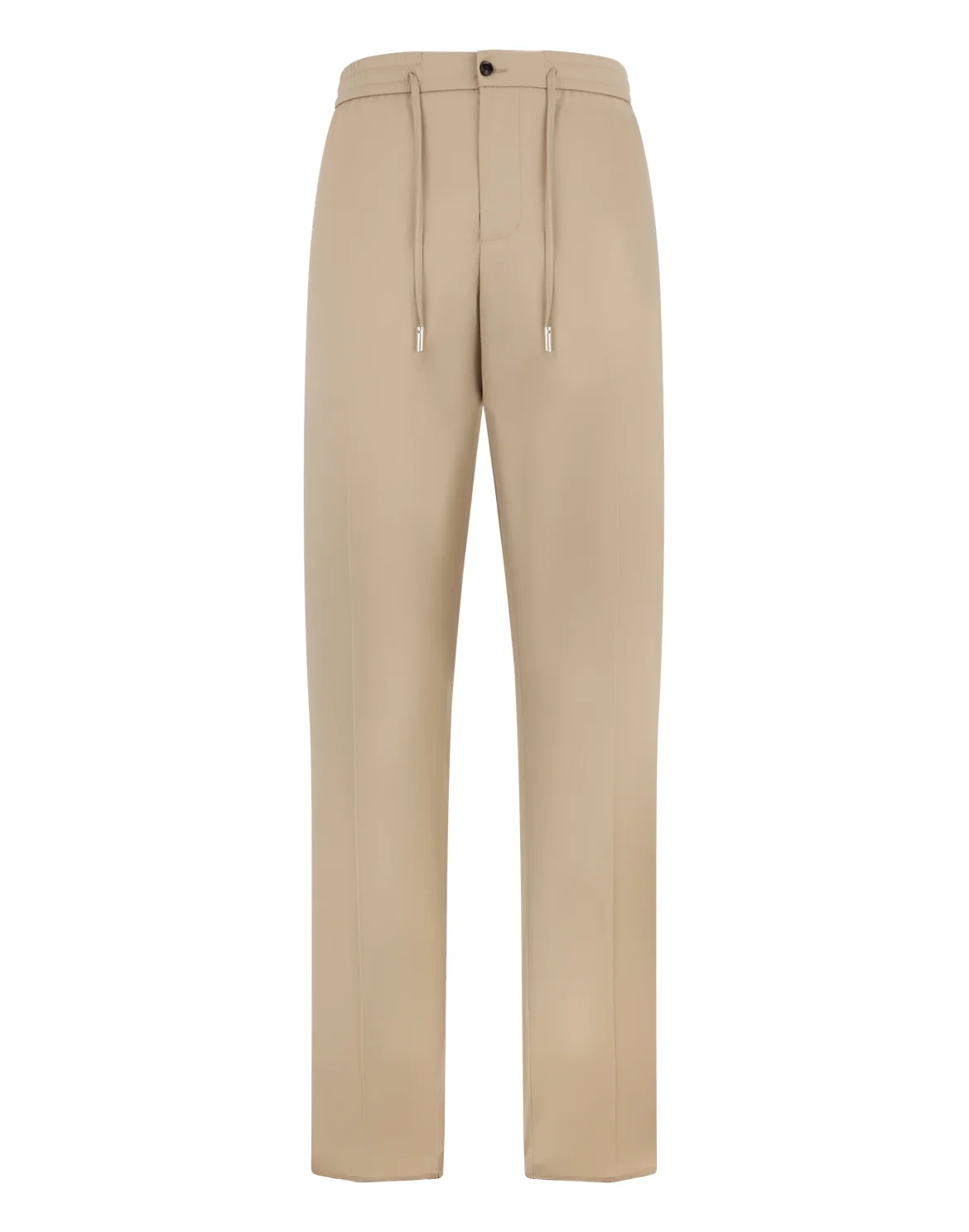 Wool Drawstring Trousers, цвет: Бежевый