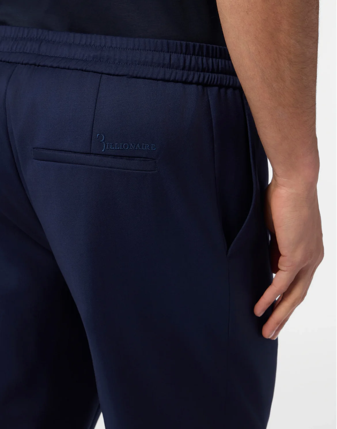Wool Drawstring Trousers, цвет: Синий