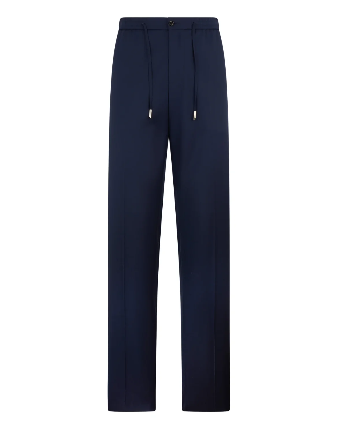Wool Drawstring Trousers, цвет: Синий