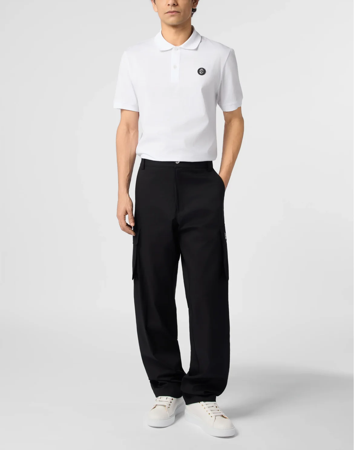 Gabardine Cargo Trousers, цвет: Черный