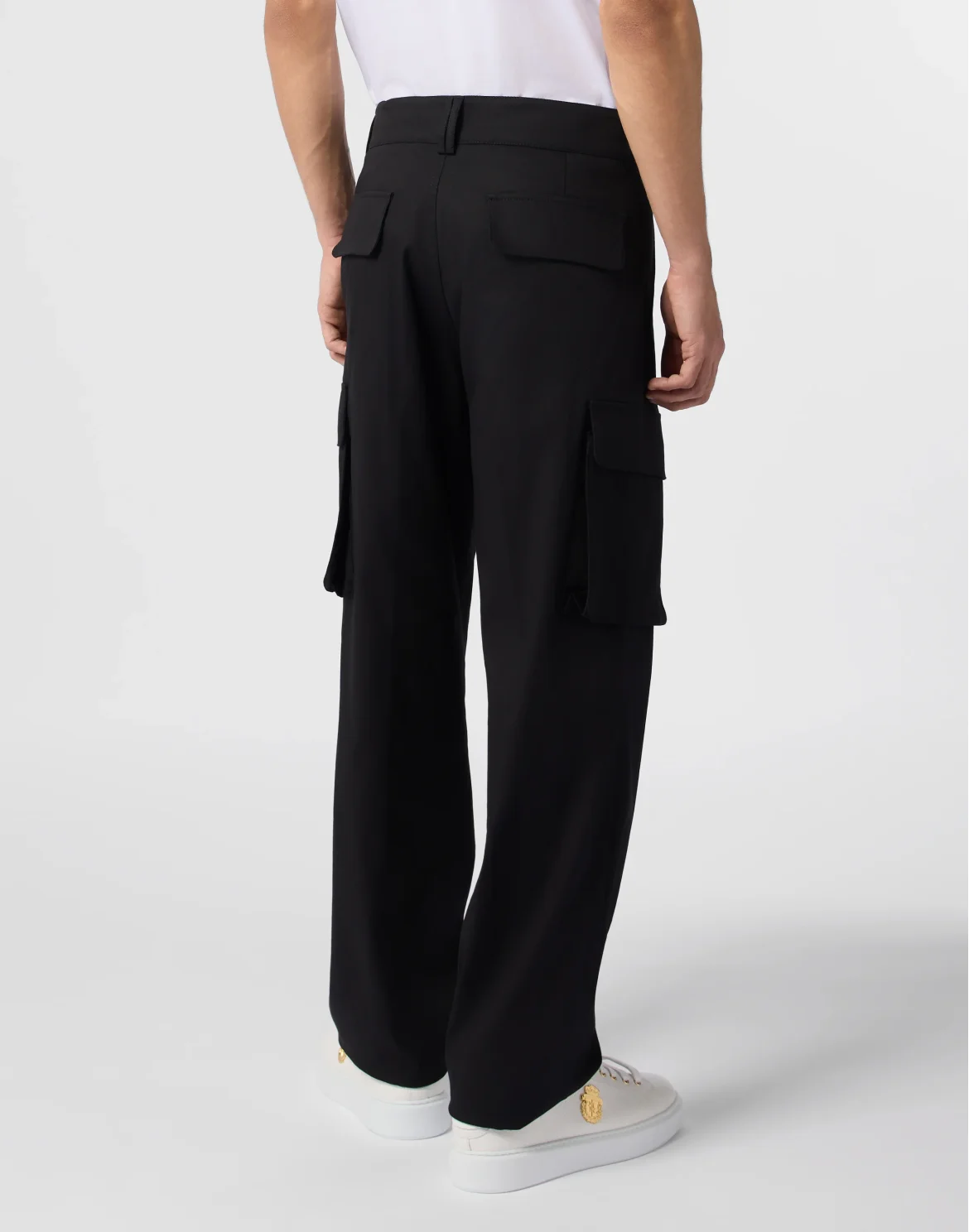 Gabardine Cargo Trousers, цвет: Черный