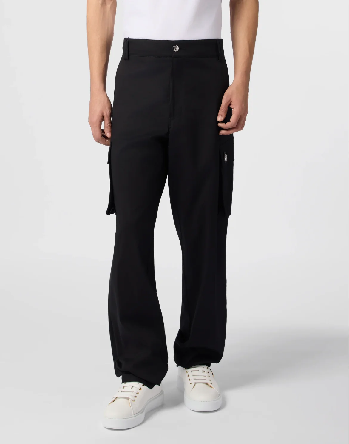 Gabardine Cargo Trousers, цвет: Черный