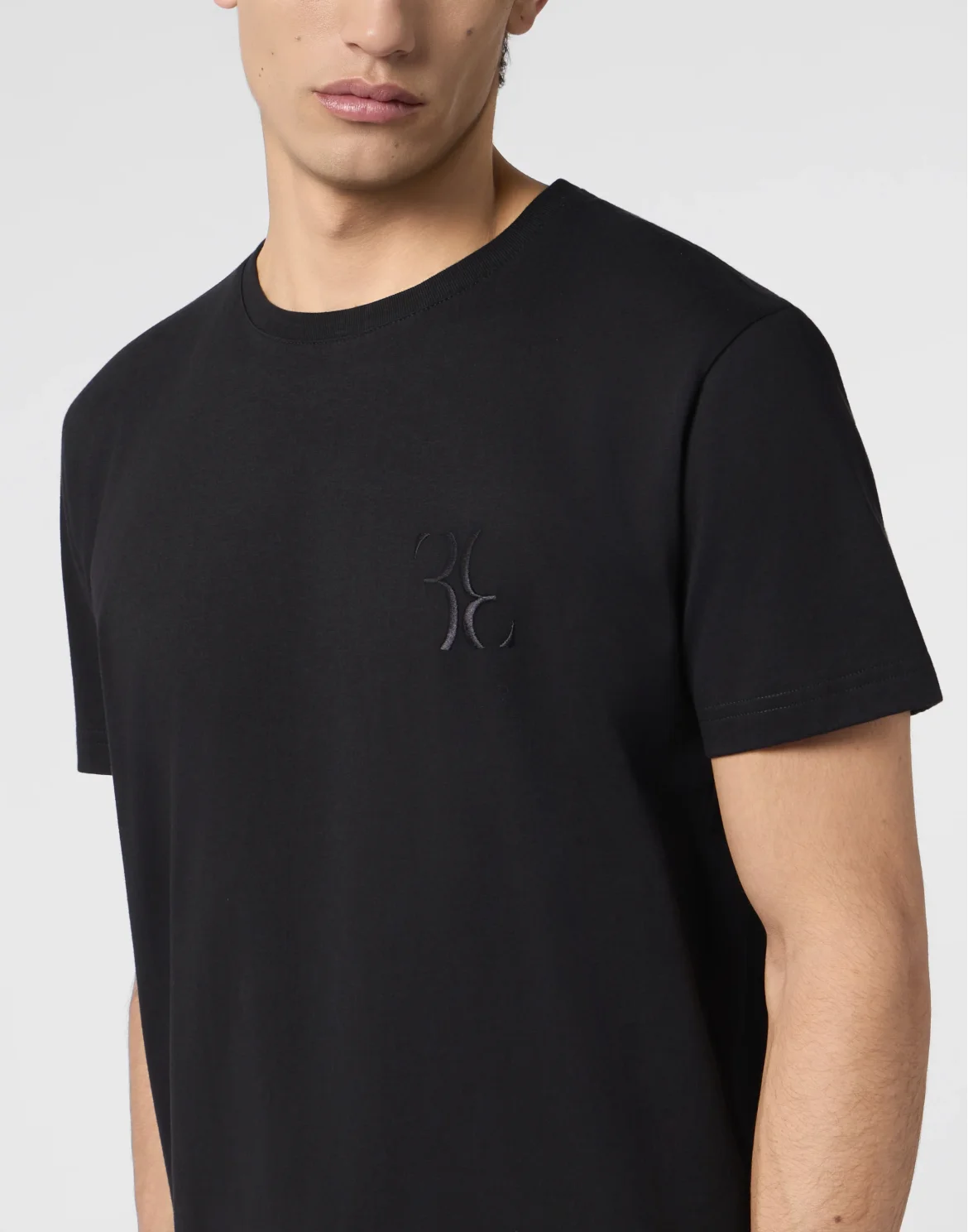 Round Neck T-Shirt Baroque, цвет: Черный