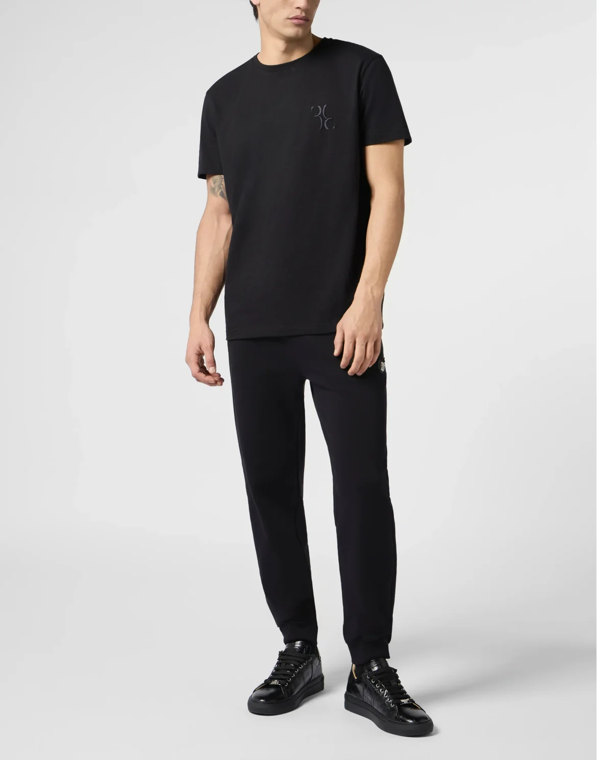 Round Neck T-Shirt Baroque, цвет: Черный