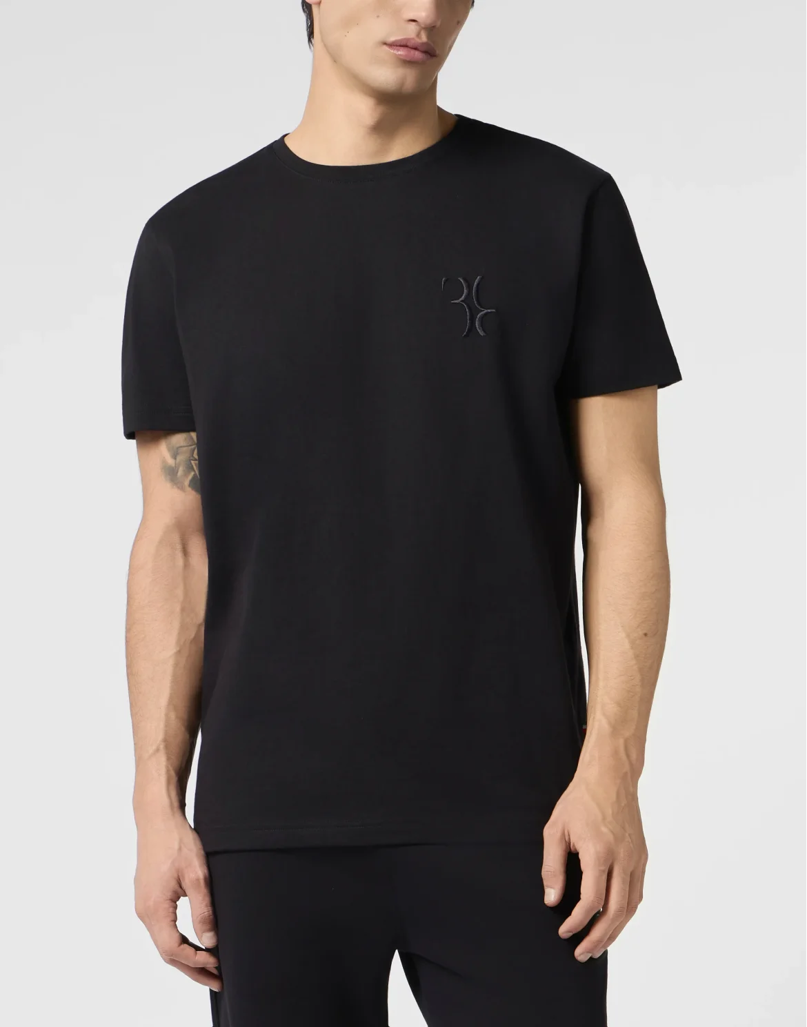 Round Neck T-Shirt Baroque, цвет: Черный