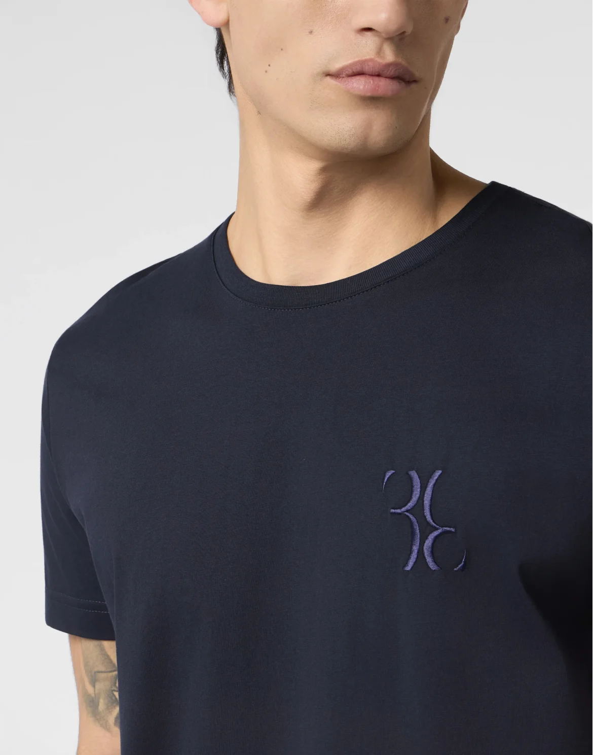Round Neck T-Shirt Baroque, цвет: Синий