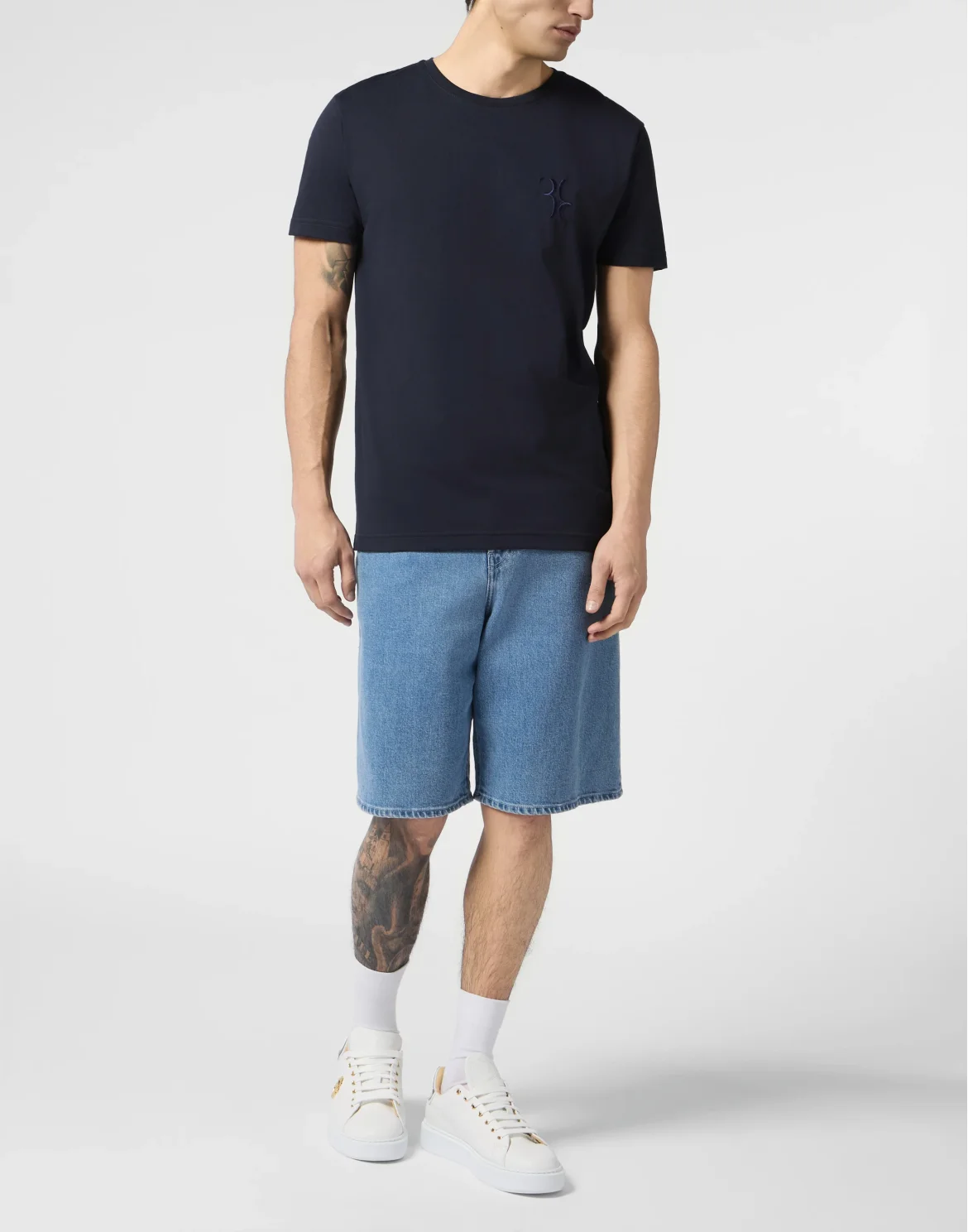 Round Neck T-Shirt Baroque, цвет: Синий