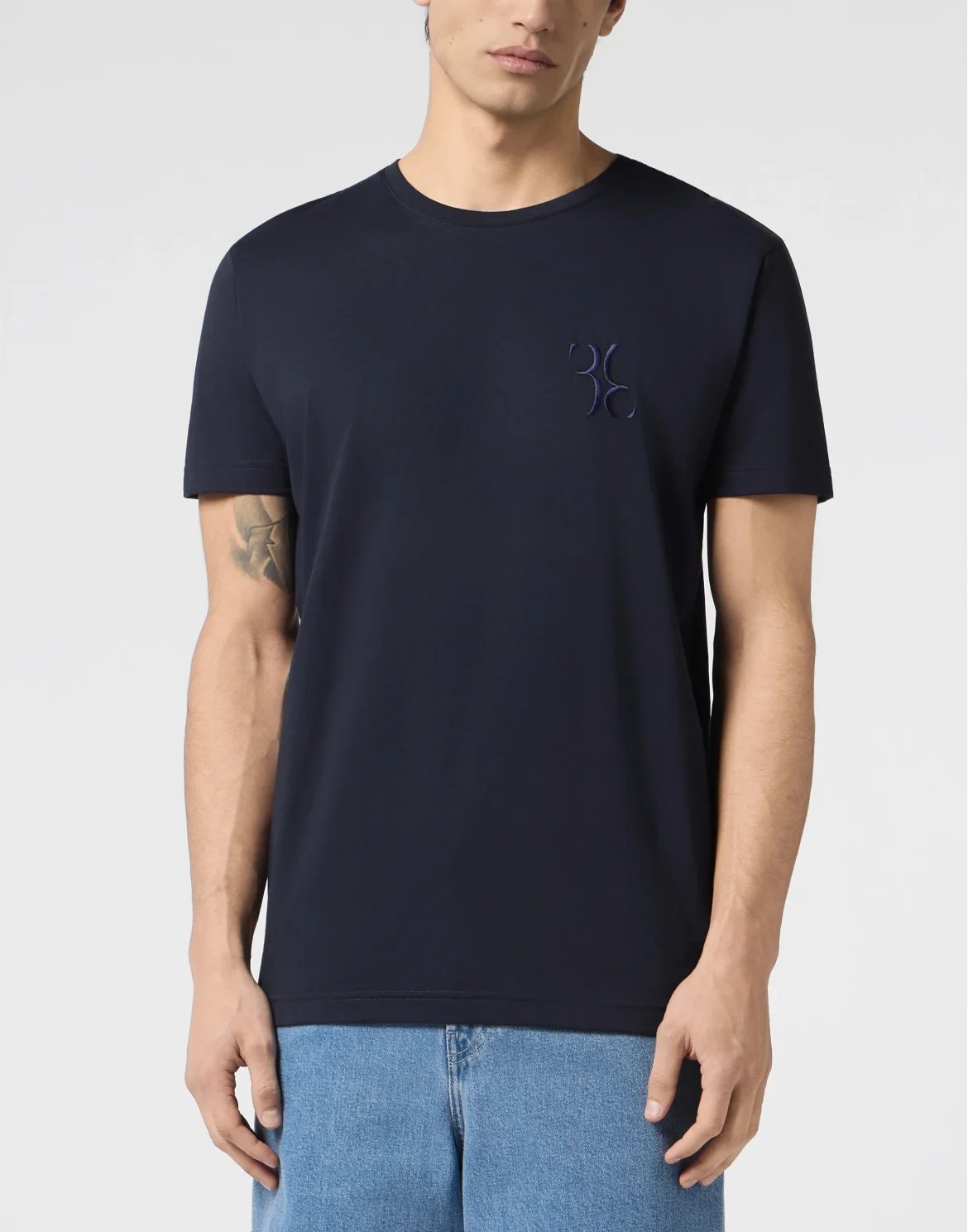 Round Neck T-Shirt Baroque, цвет: Синий