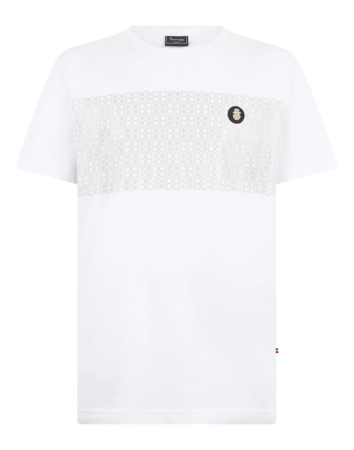 Round Neck T-Shirt Stripe Monogram, цвет: Белый