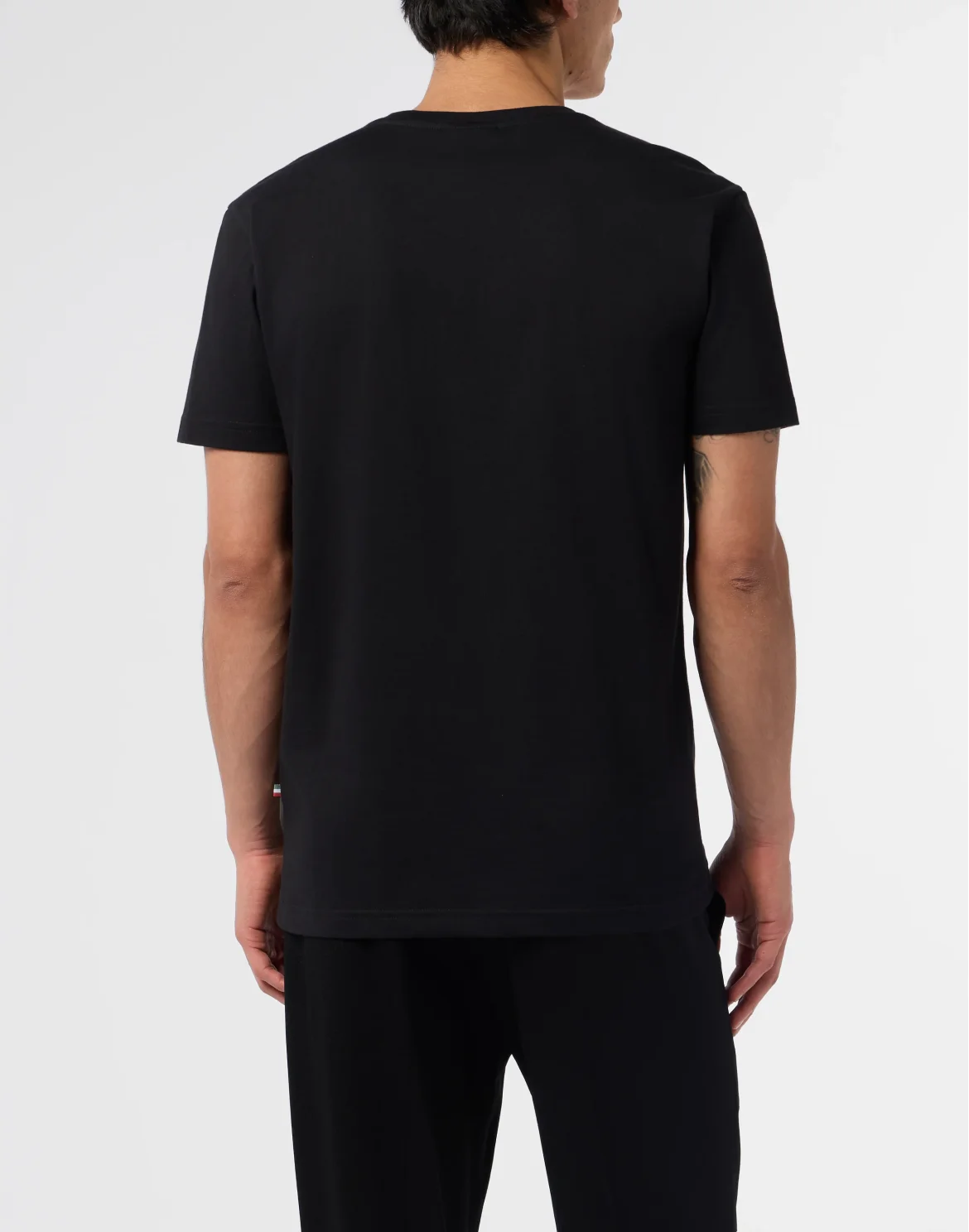 Round Neck T-Shirt Stripe Monogram, цвет: Черный