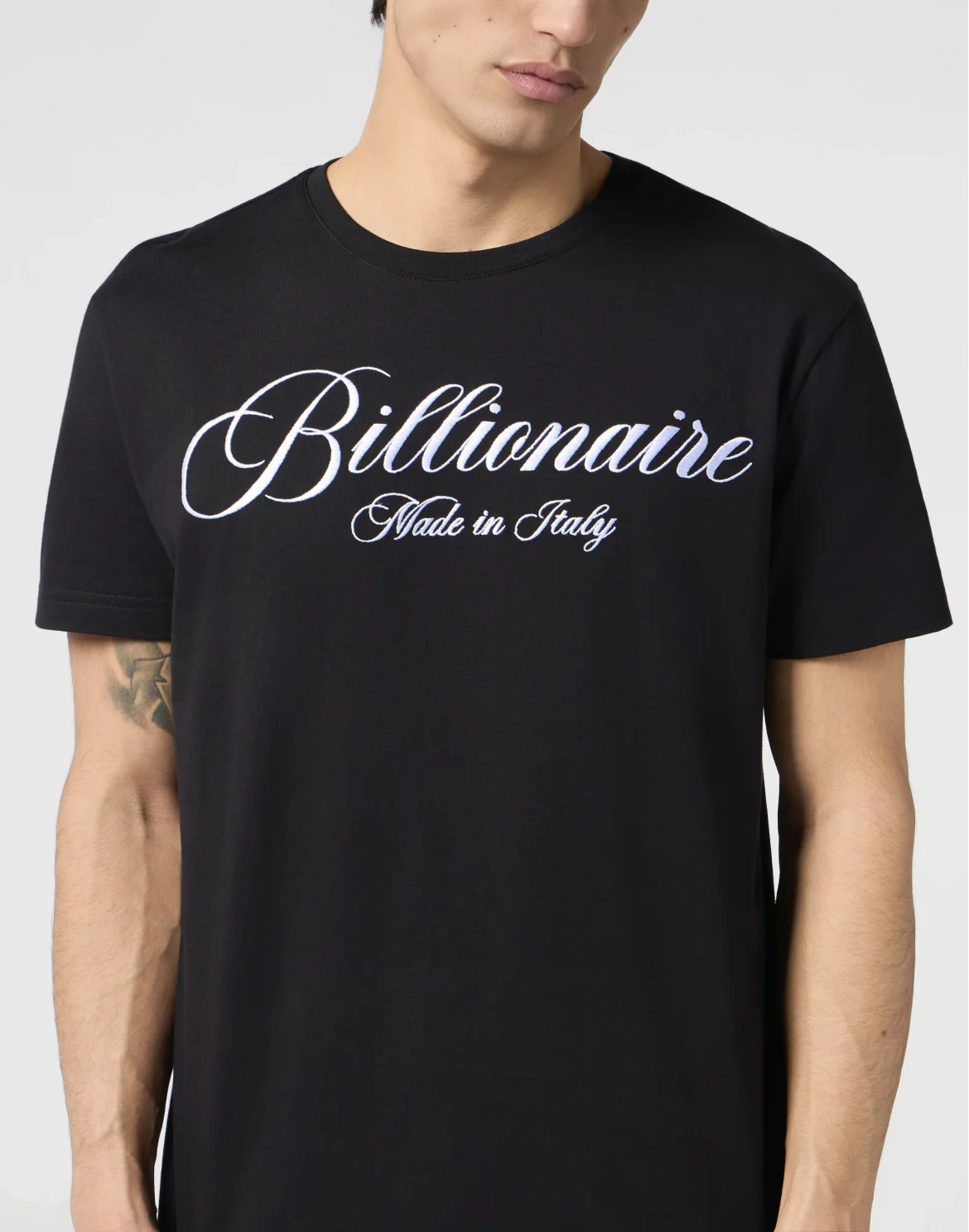 Round Neck T-Shirt Signature, цвет: Черный