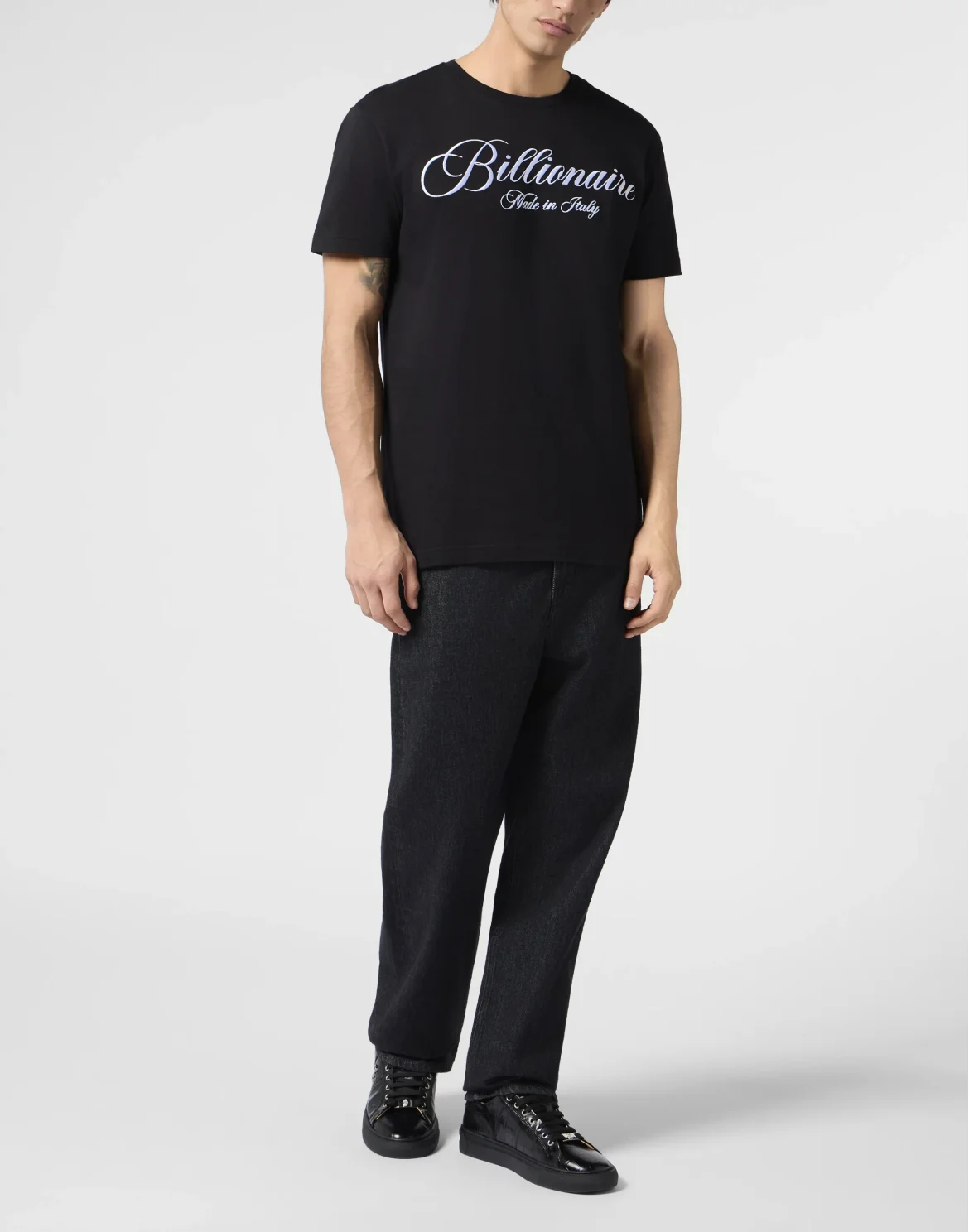 Round Neck T-Shirt Signature, цвет: Черный