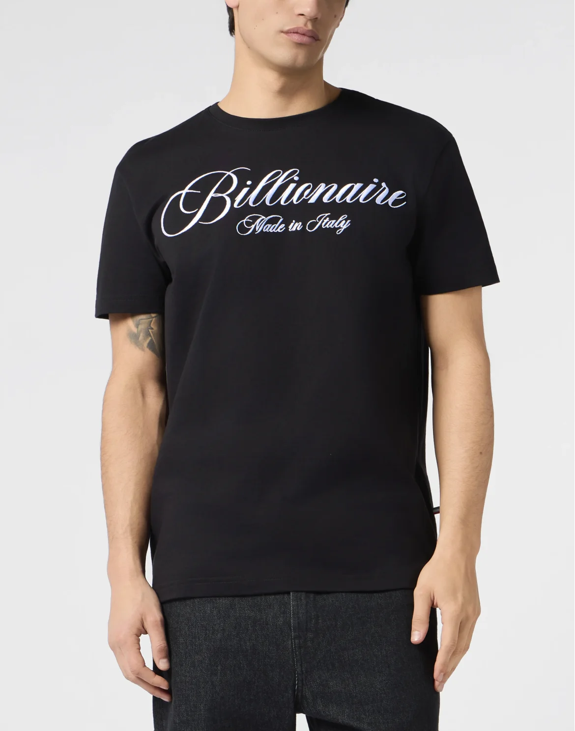 Round Neck T-Shirt Signature, цвет: Черный