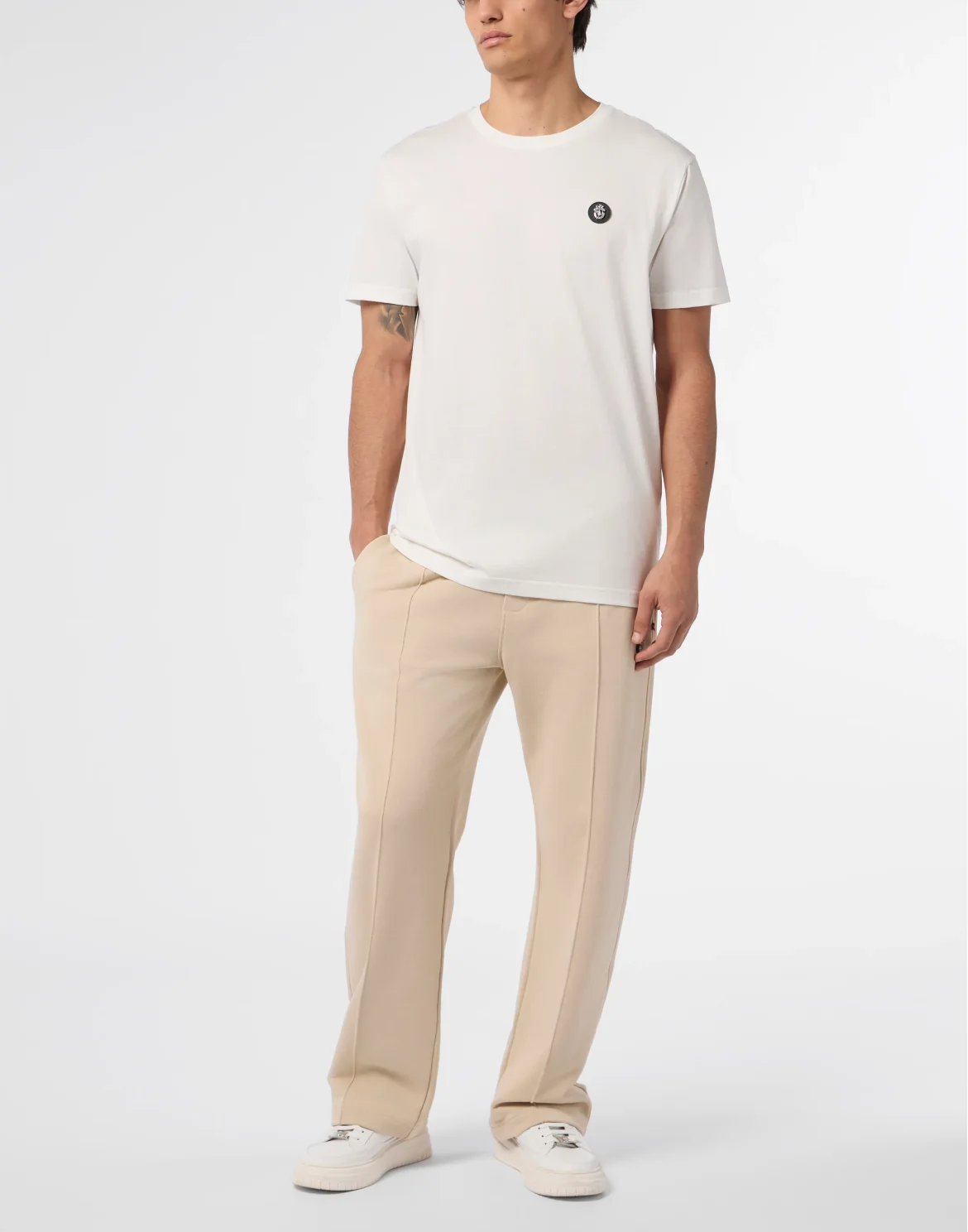 Round Neck T-Shirt Basic, цвет: Бежевый