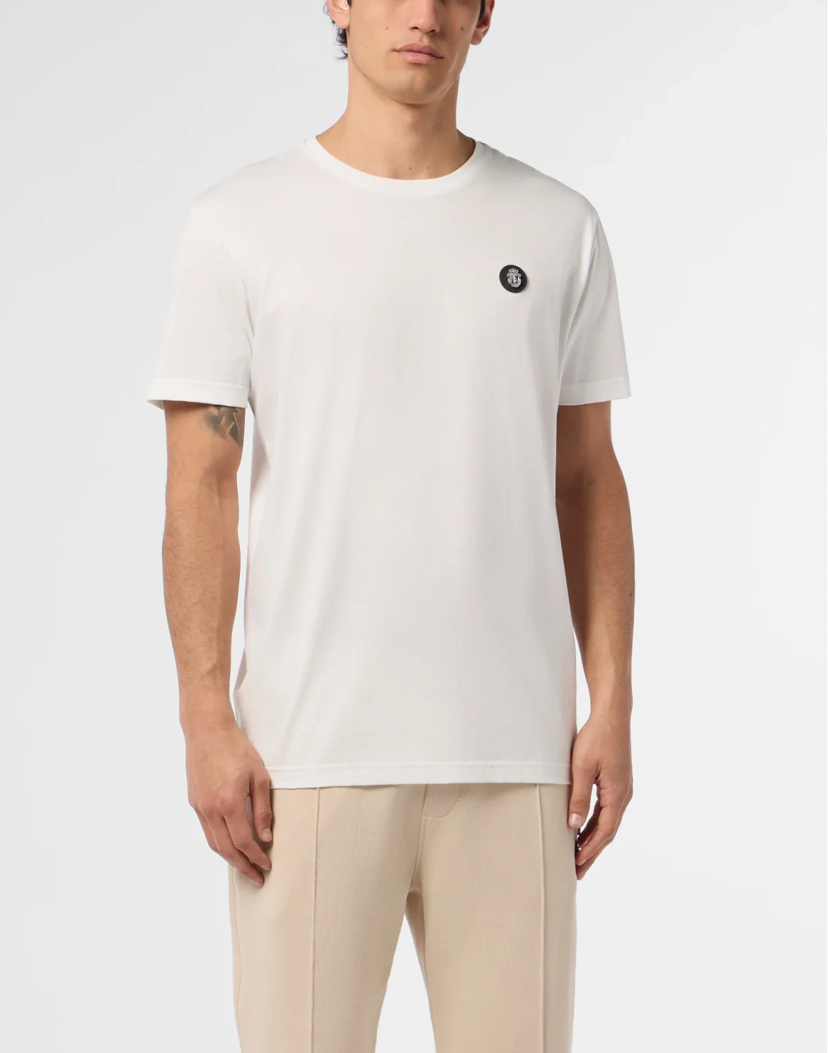 Round Neck T-Shirt Basic, цвет: Бежевый
