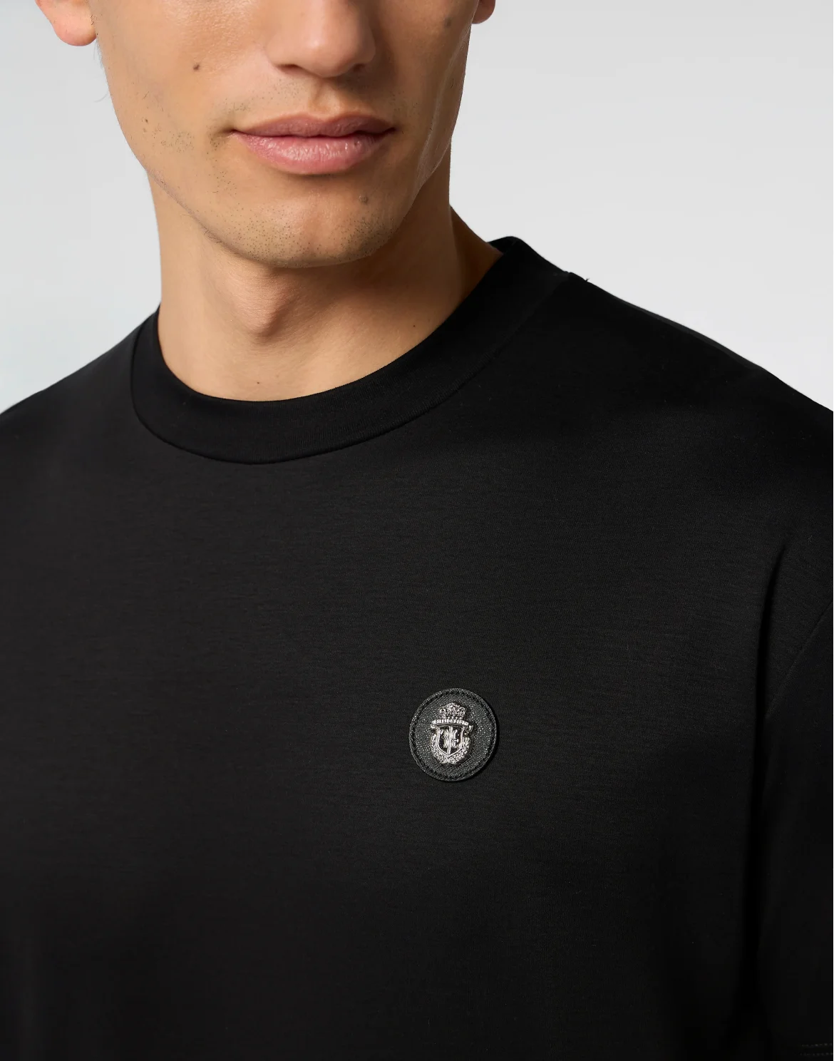 Round Neck T-Shirt Basic, цвет: Черный