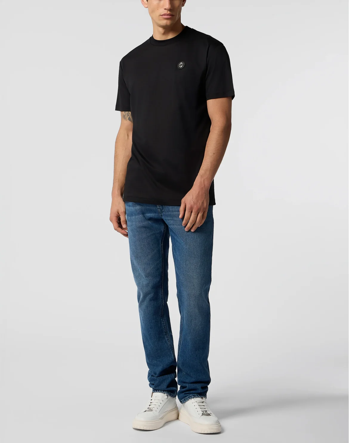 Round Neck T-Shirt Basic, цвет: Черный