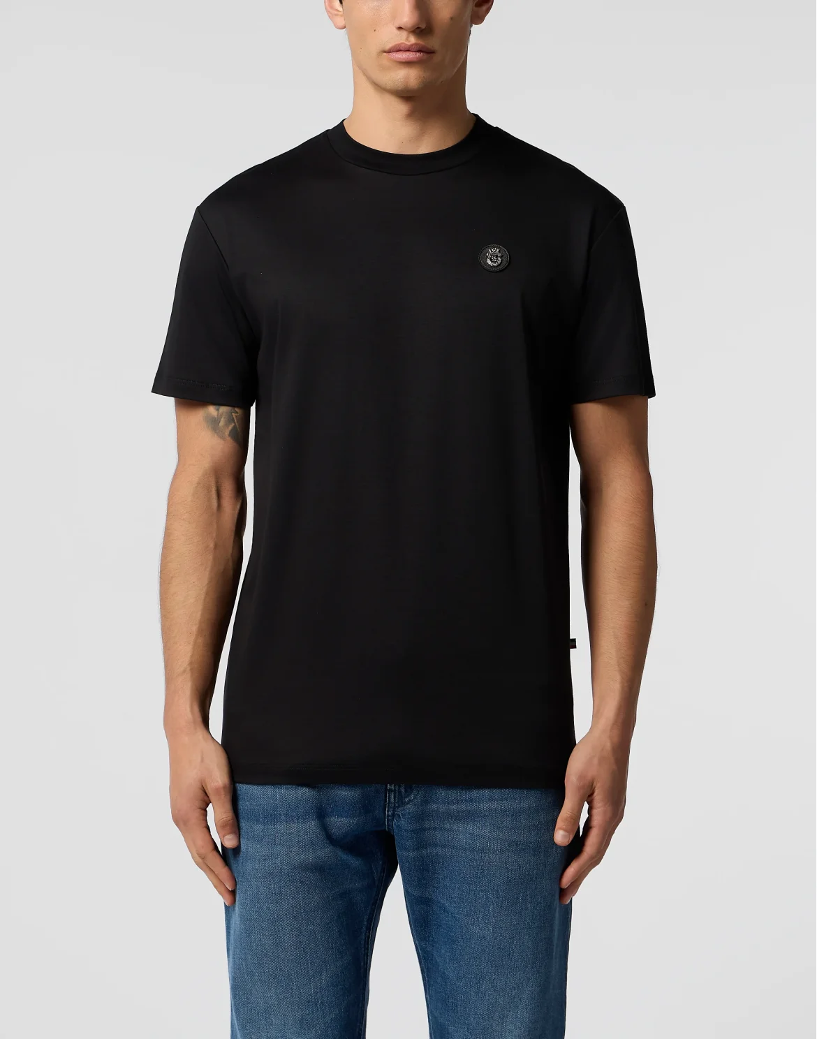 Round Neck T-Shirt Basic, цвет: Черный