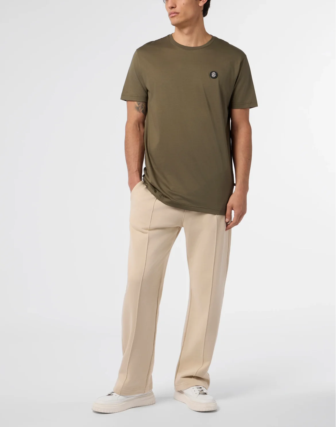 Round Neck T-Shirt Basic, цвет: Зеленый