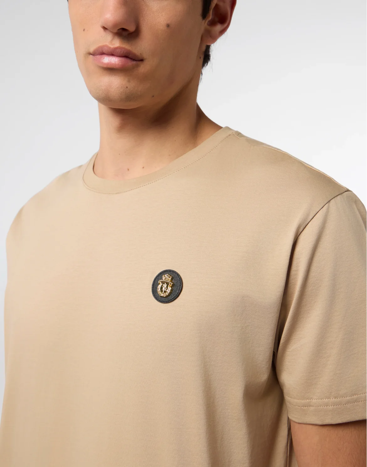 Round Neck T-Shirt Basic, цвет: Бежевый