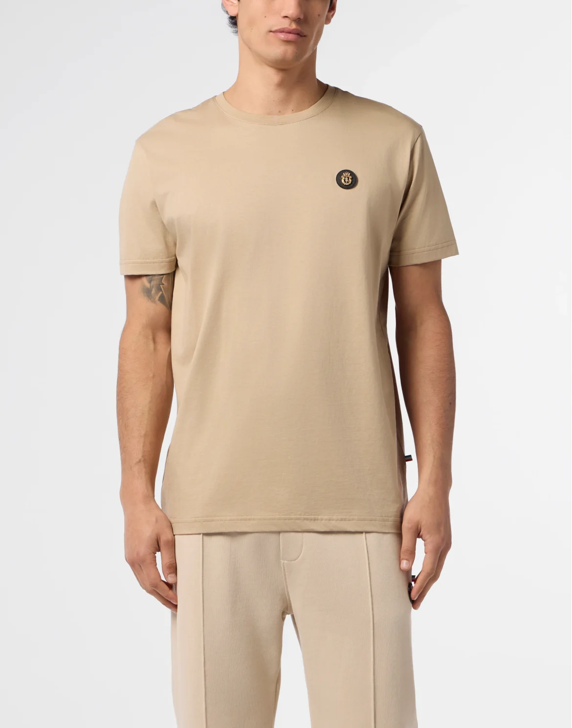 Round Neck T-Shirt Basic, цвет: Бежевый