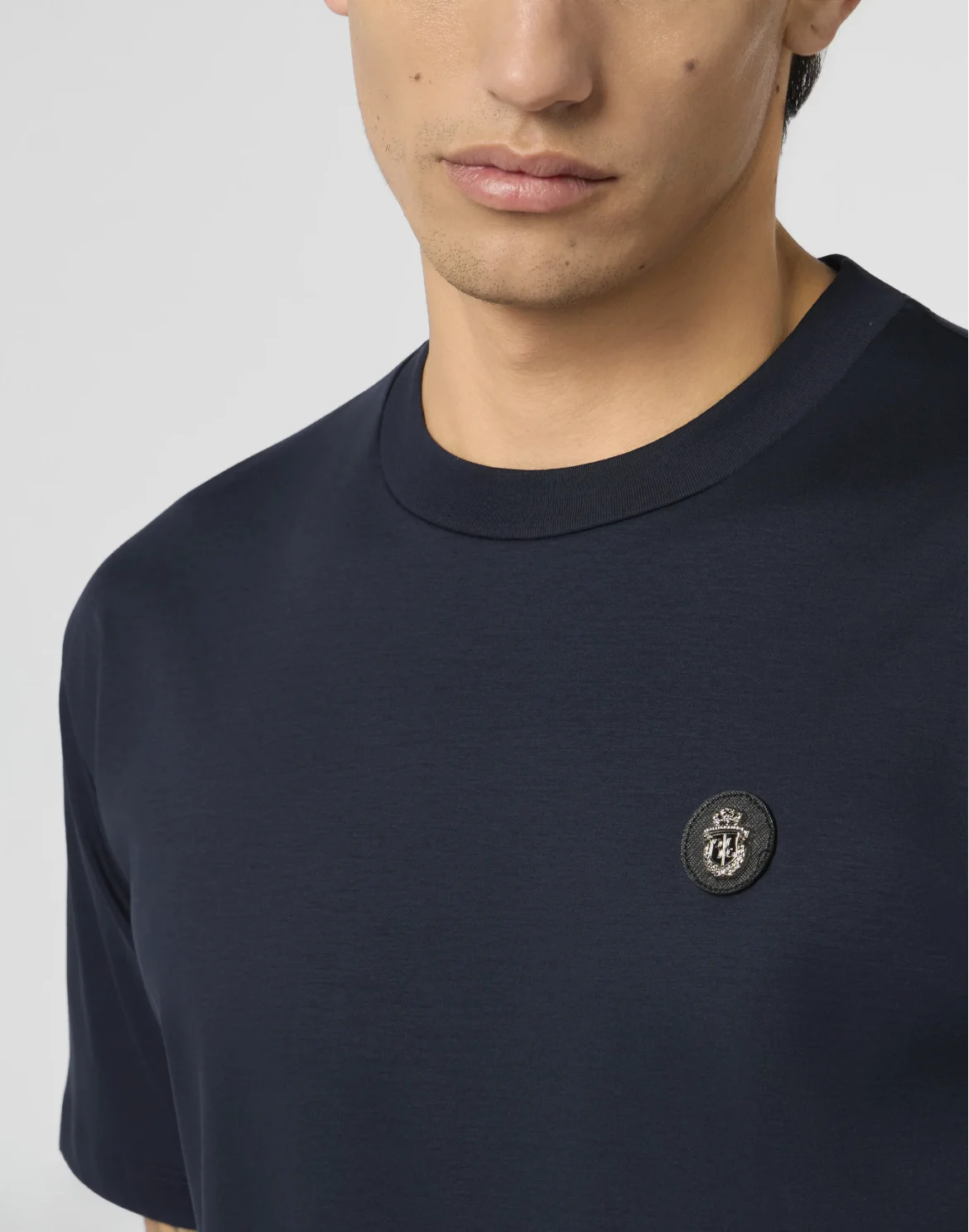 Round Neck T-Shirt Basic, цвет: Синий