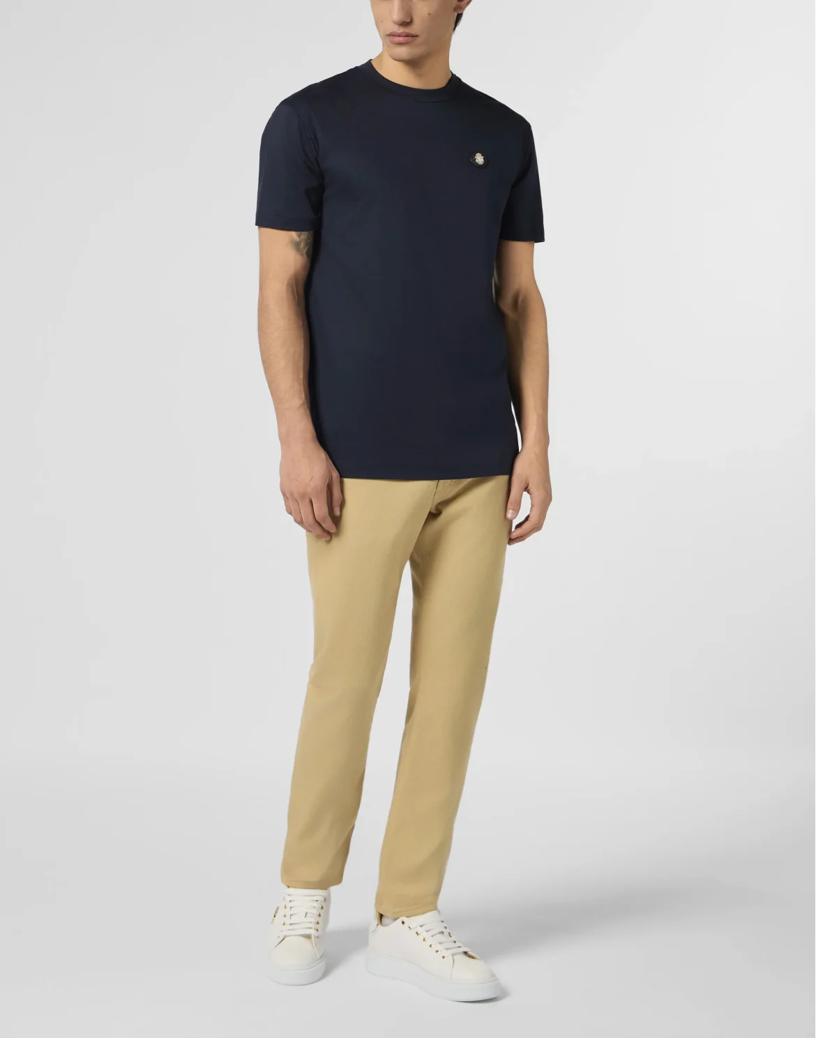 Round Neck T-Shirt Basic, цвет: Синий