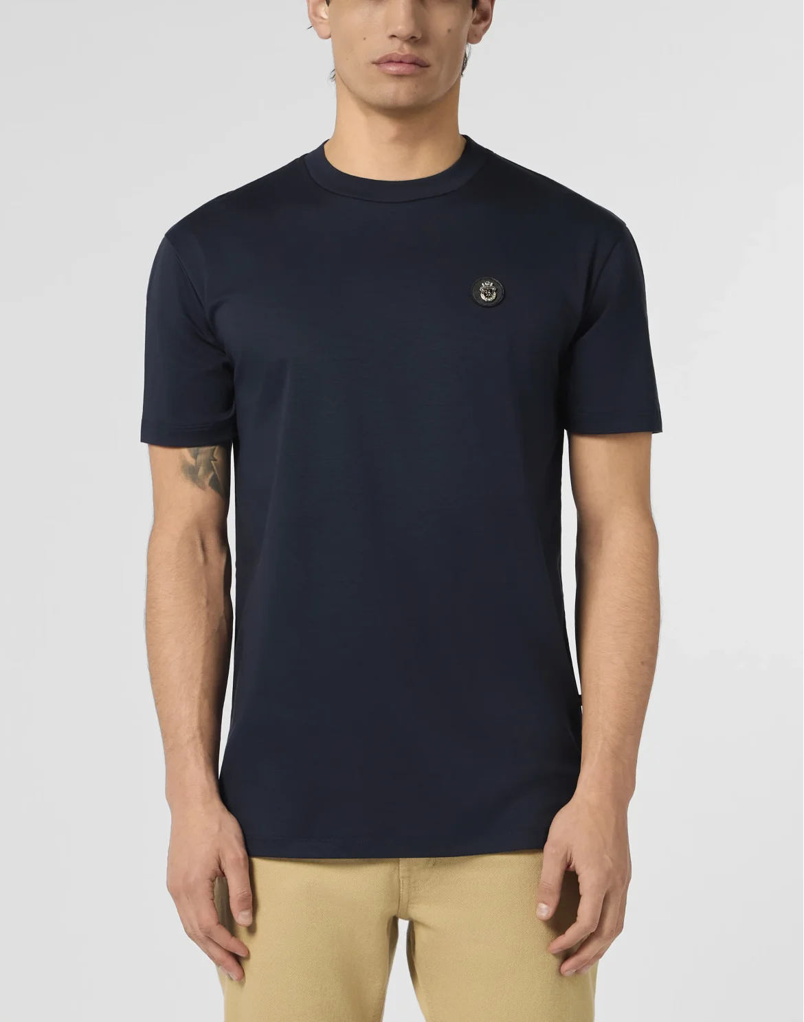 Round Neck T-Shirt Basic, цвет: Синий