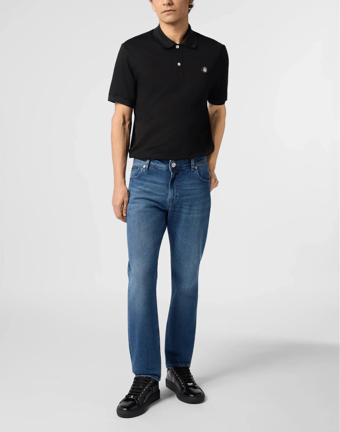 Polo T-Shirt Basic, цвет: Черный