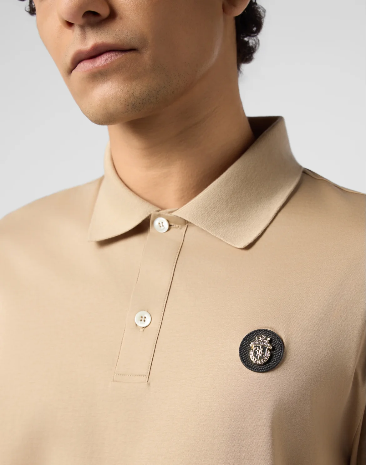 Polo T-Shirt Basic, цвет: Бежевый