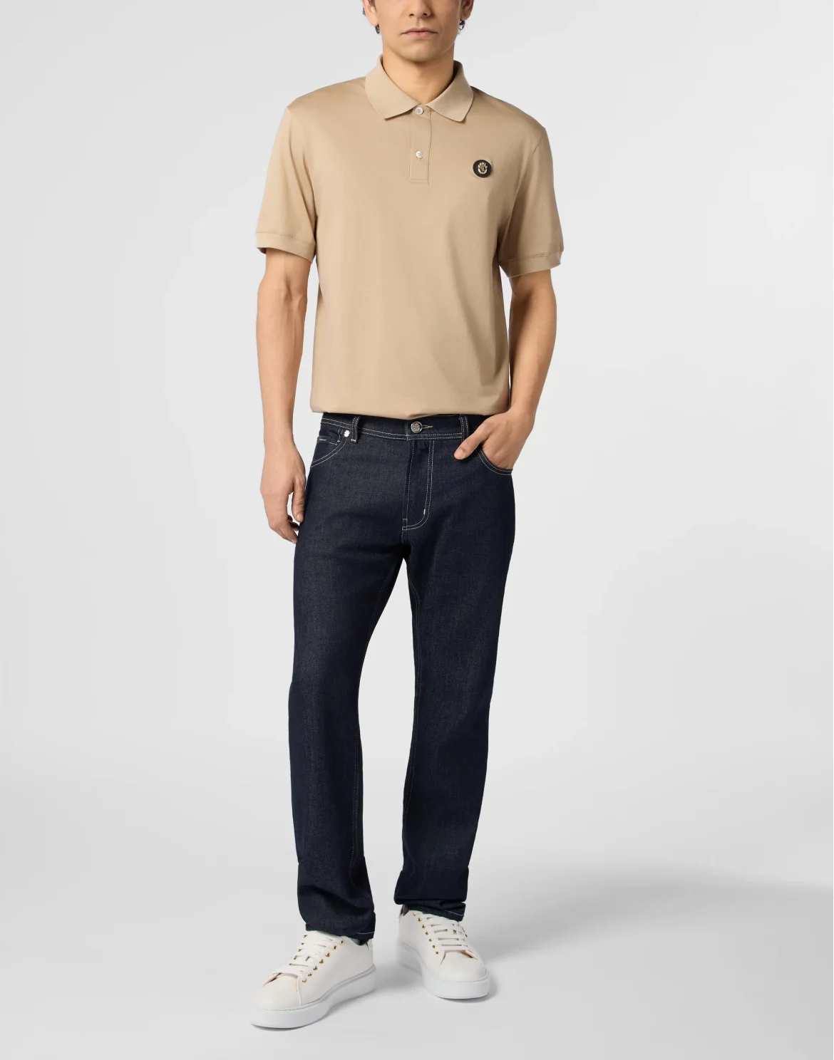Polo T-Shirt Basic, цвет: Бежевый