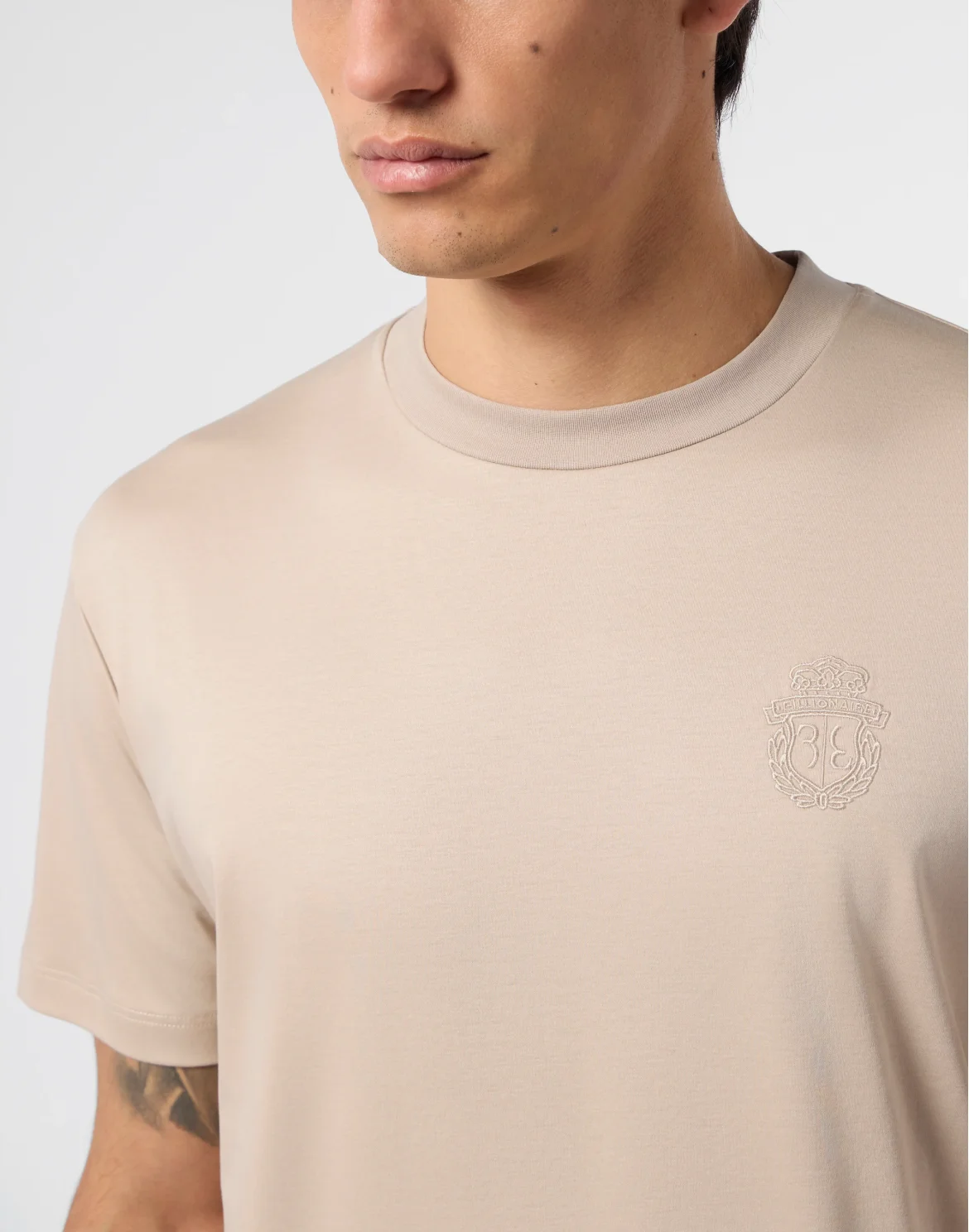 Round Neck T-Shirt Basic, цвет: Бежевый