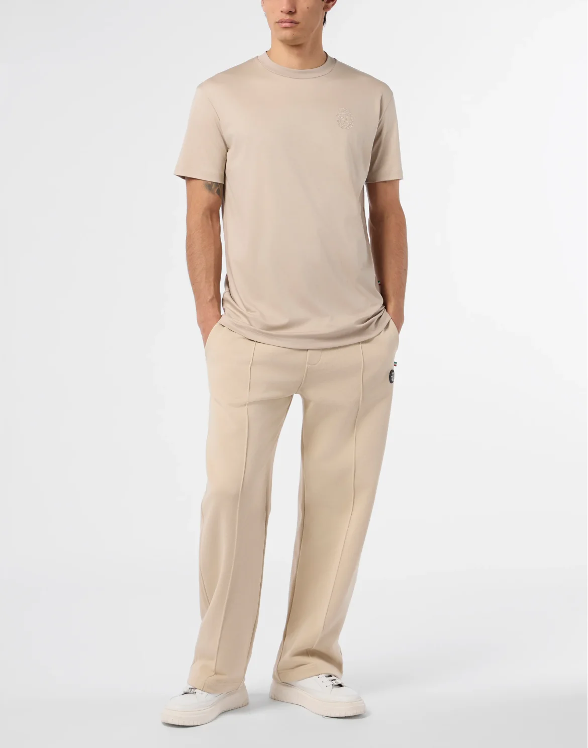 Round Neck T-Shirt Basic, цвет: Бежевый