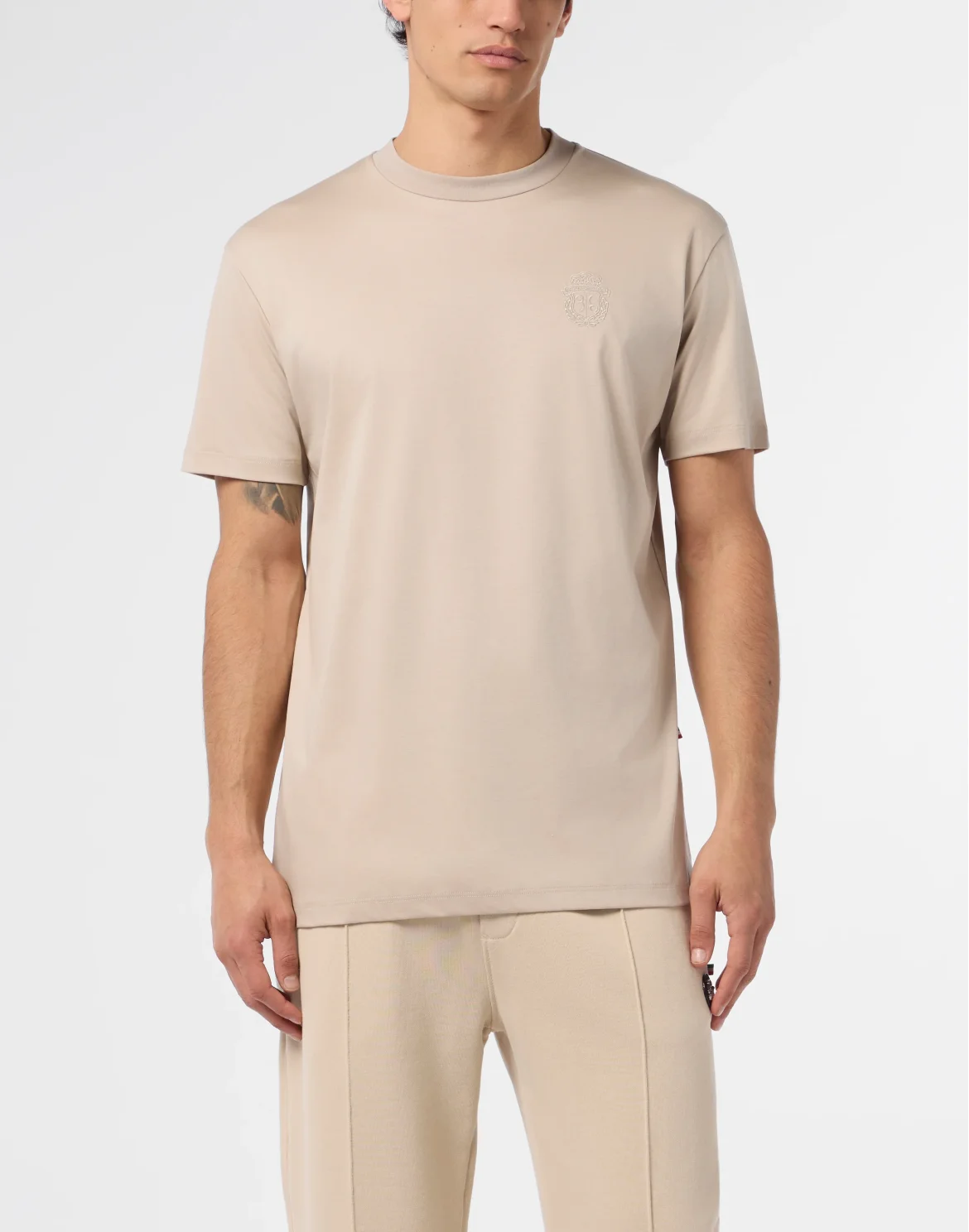 Round Neck T-Shirt Basic, цвет: Бежевый