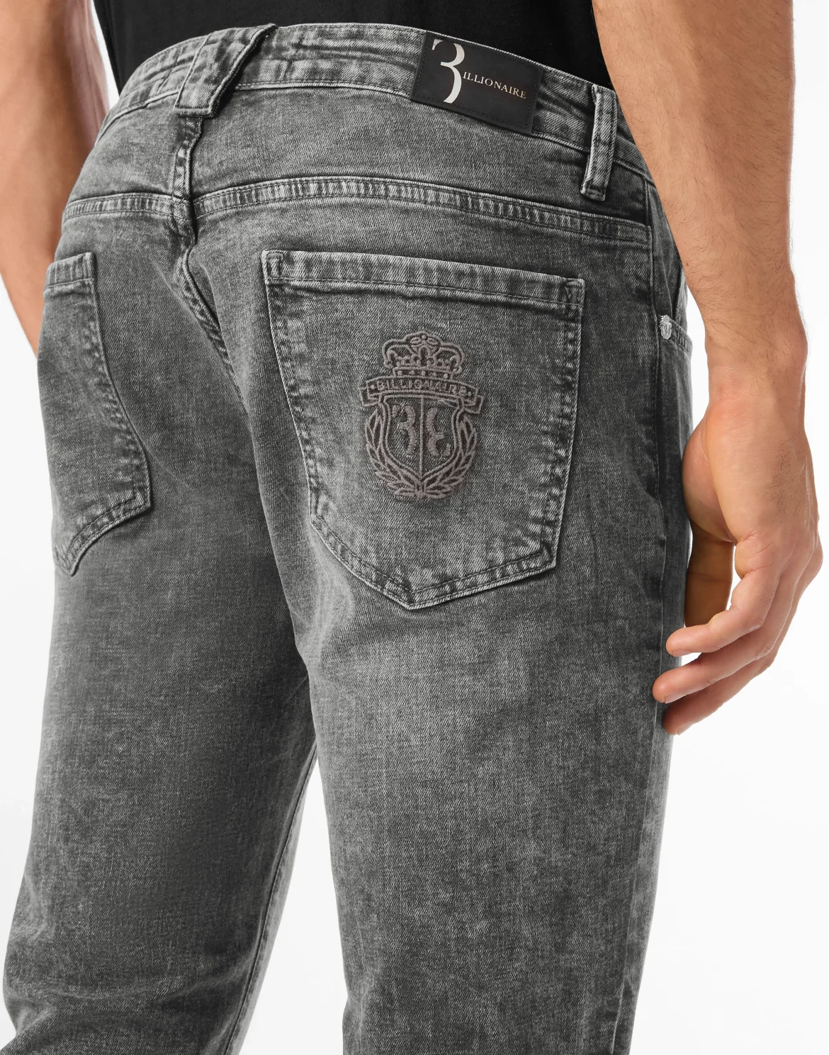 Denim Trousers Super Straight Cut, цвет: Серый