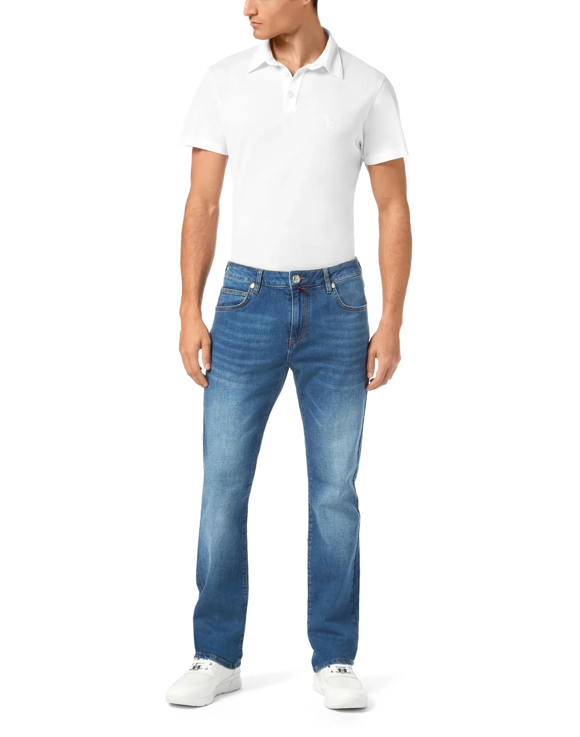 Denim Trousers Regular Fit, цвет: Синий