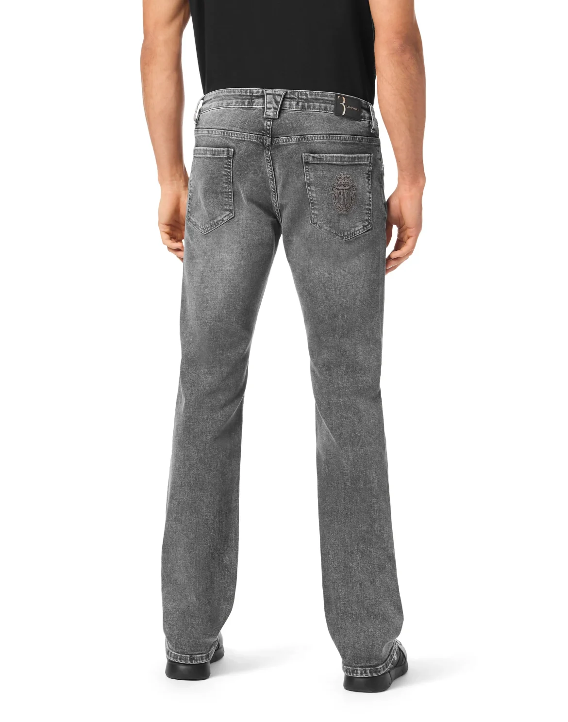 Denim Trousers Regular Fit, цвет: Серый