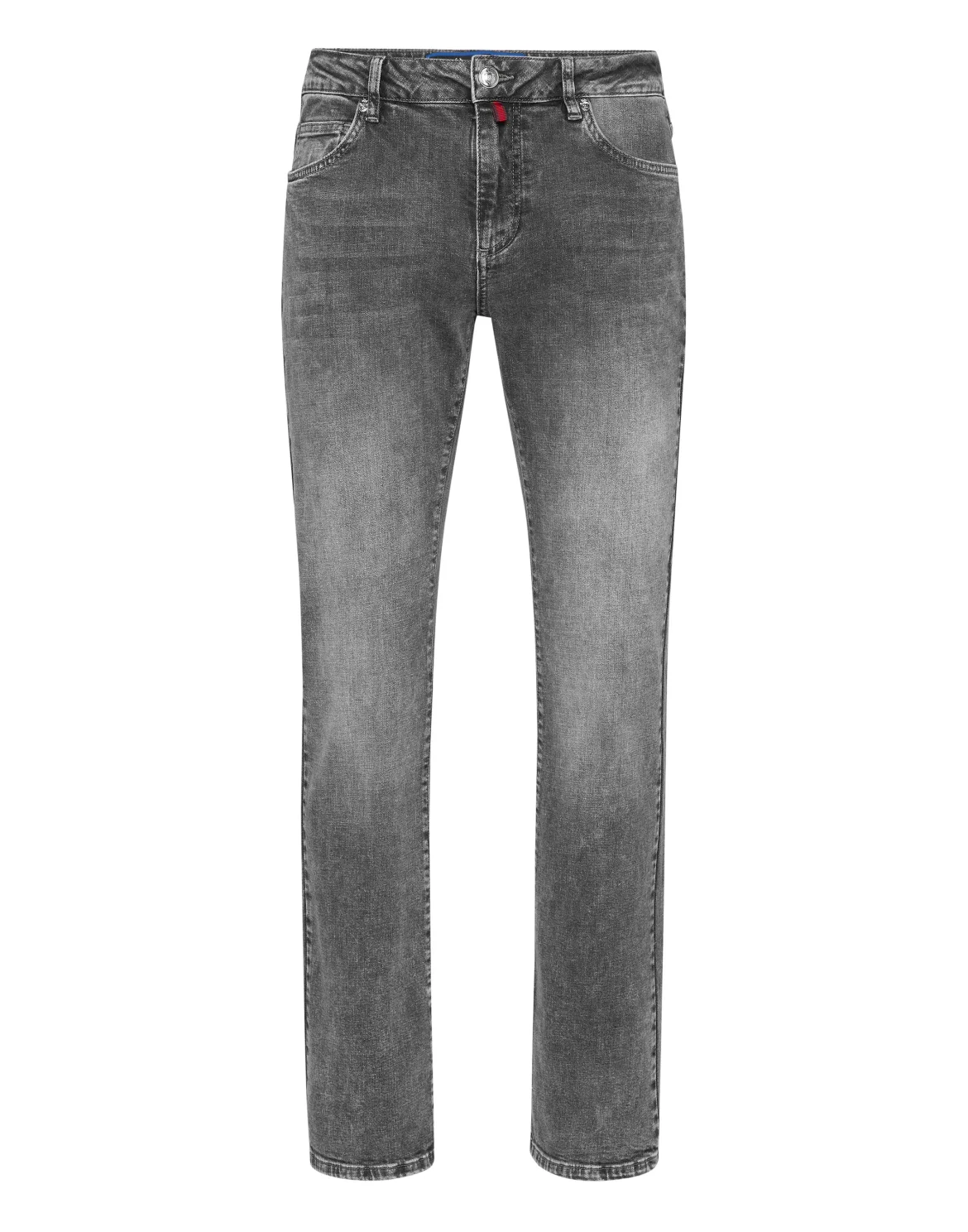 Denim Trousers Regular Fit, цвет: Серый