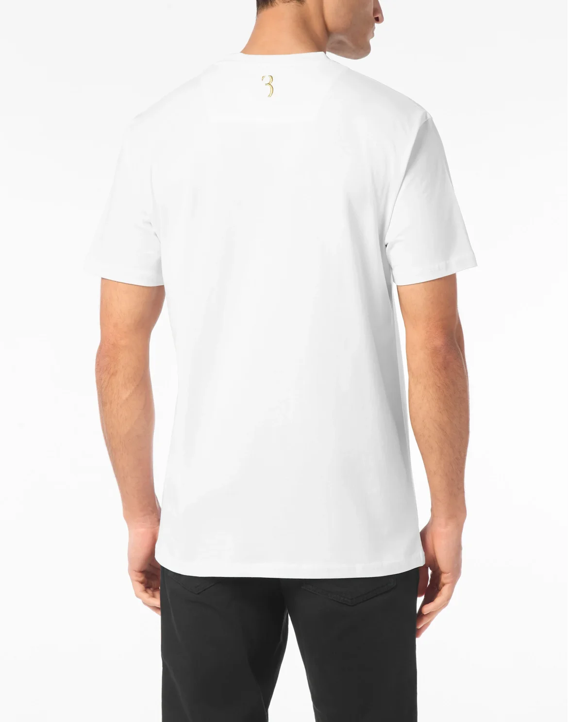 Embroidered Round Neck T-Shirt Crest, цвет: Белый