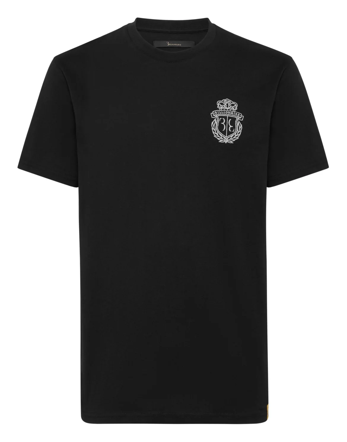 Embroidered Round Neck T-Shirt Crest, цвет: Черный