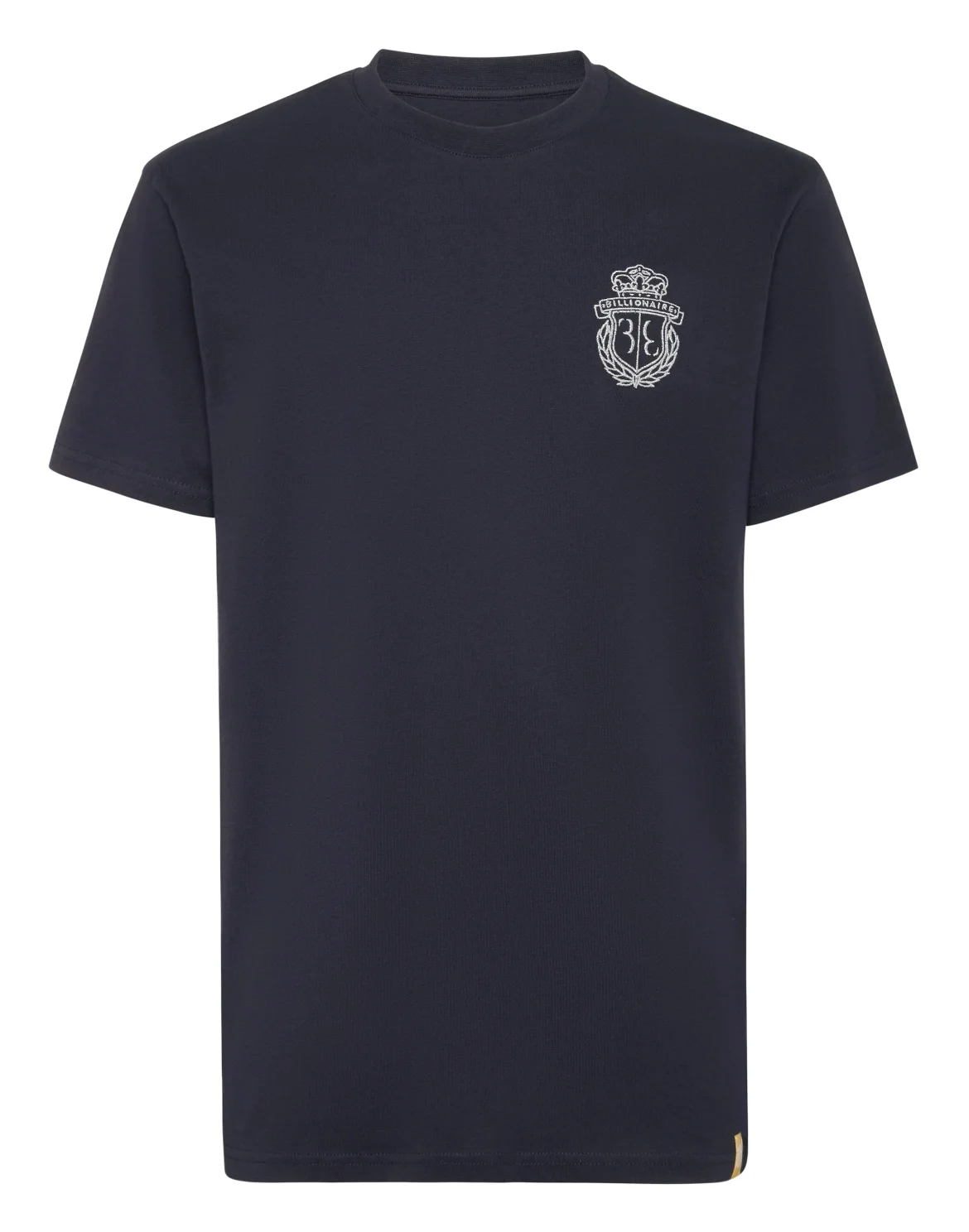 Embroidered Round Neck T-Shirt Crest, цвет: Синий