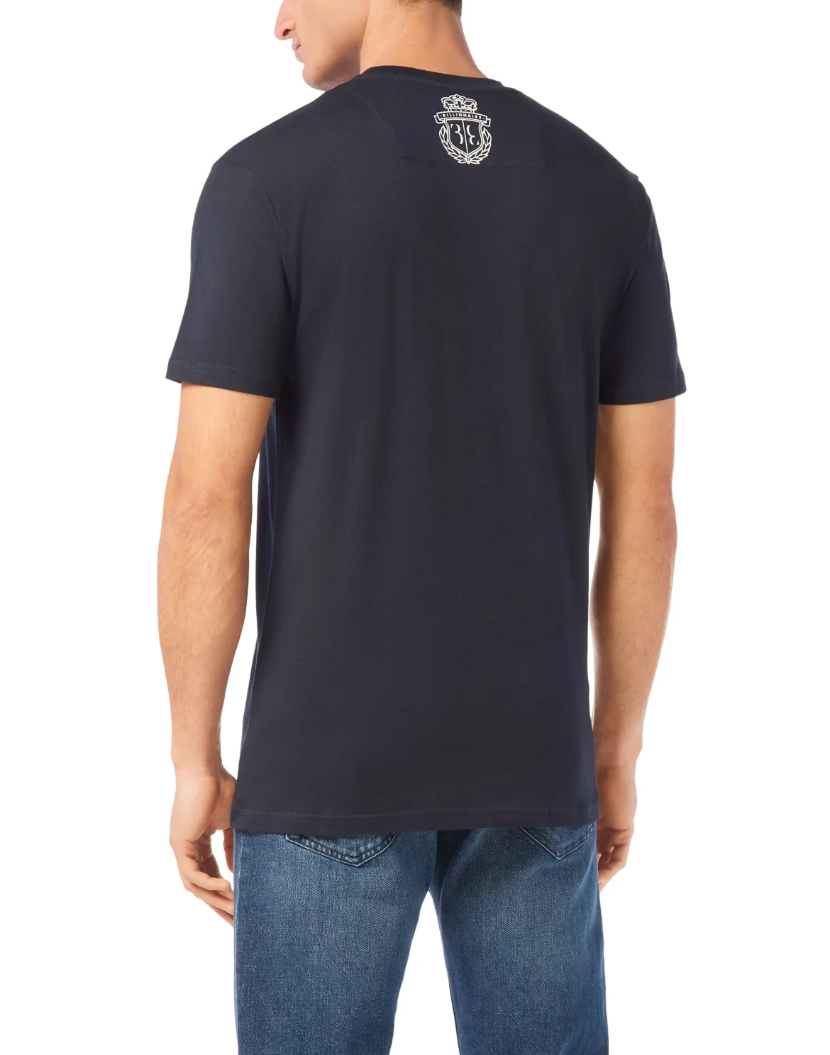 Embroidered Round Neck T-Shirt Lion, цвет: Синий