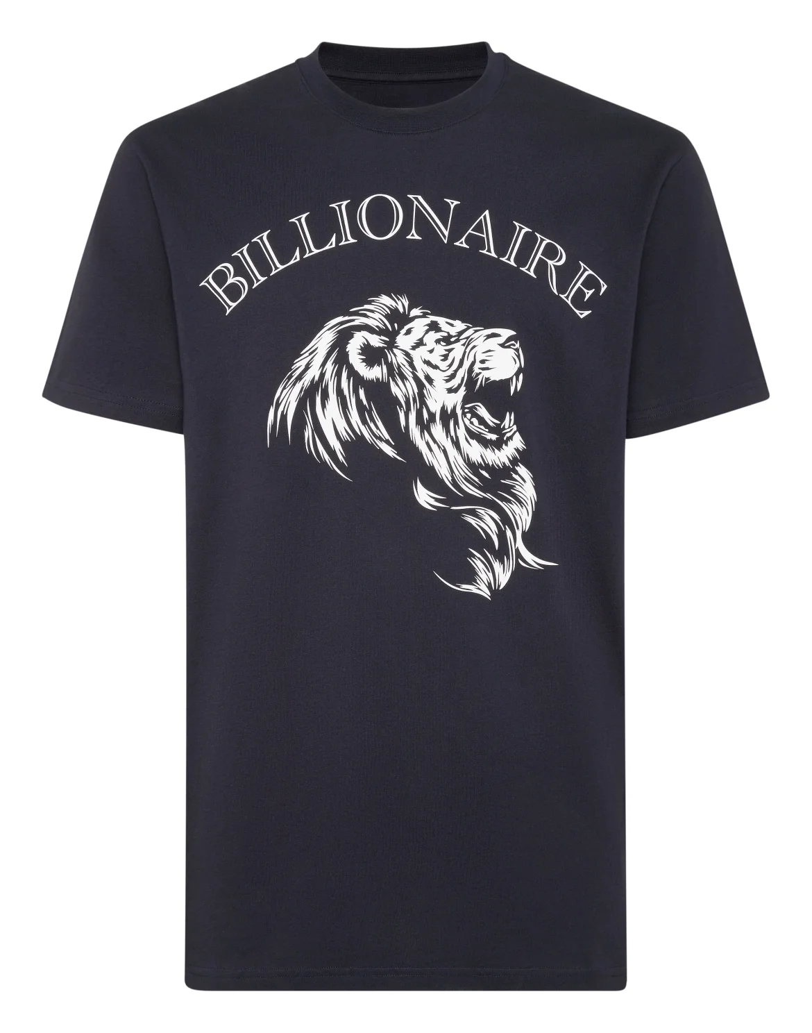 Embroidered Round Neck T-Shirt Lion, цвет: Синий