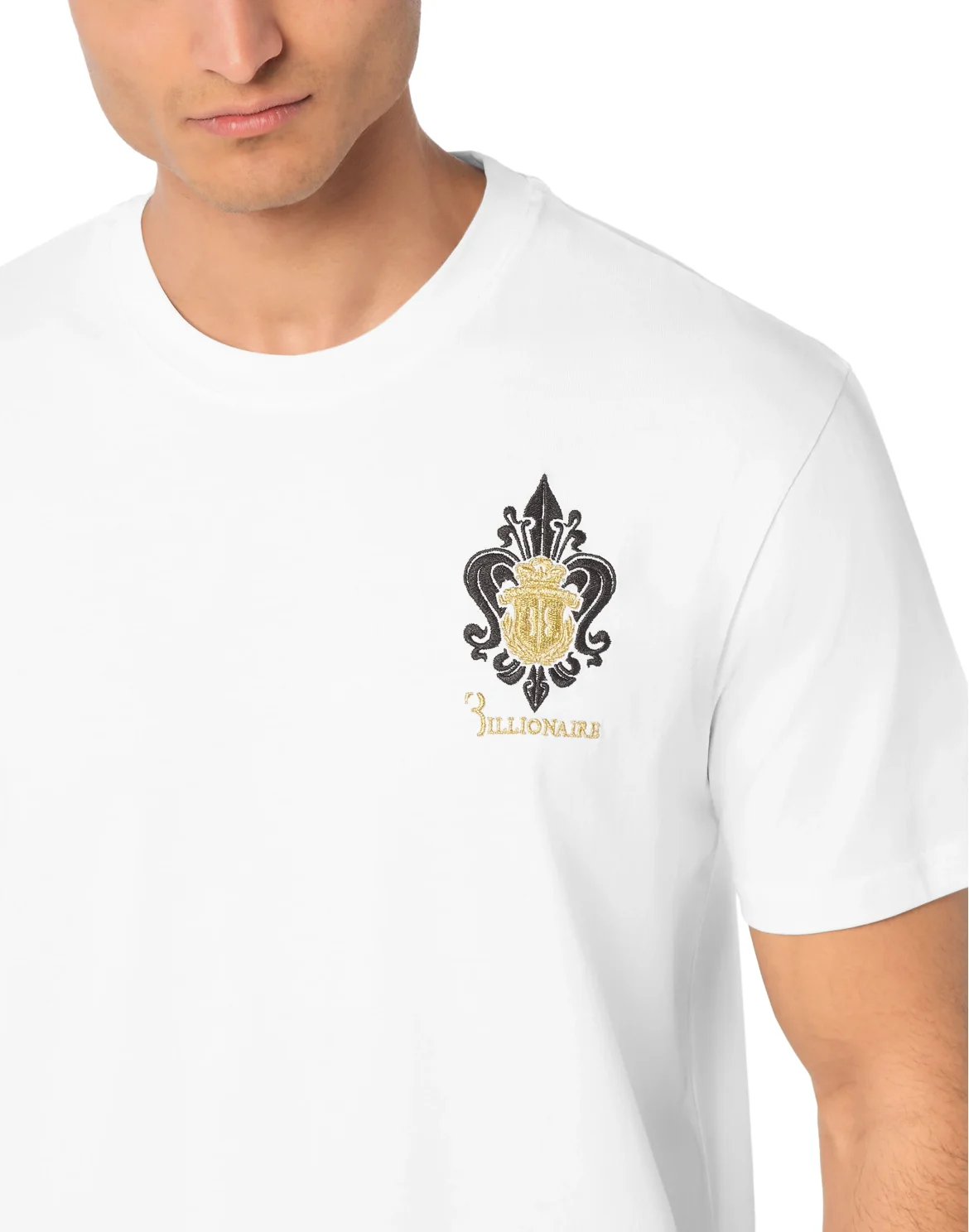 T-Shirt Round Neck Fleur-de-lis, цвет: Белый